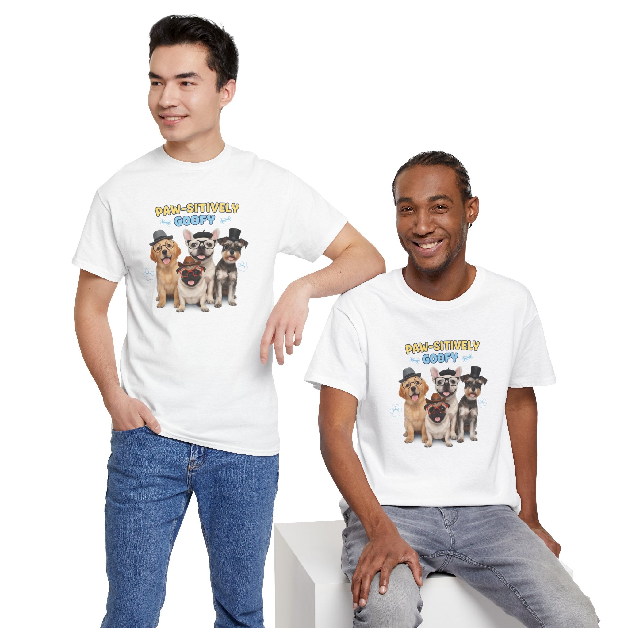Dog Lovers T‑Shirt — “Paw‑fectly Goofy” Cute Puppy Graphic Tee