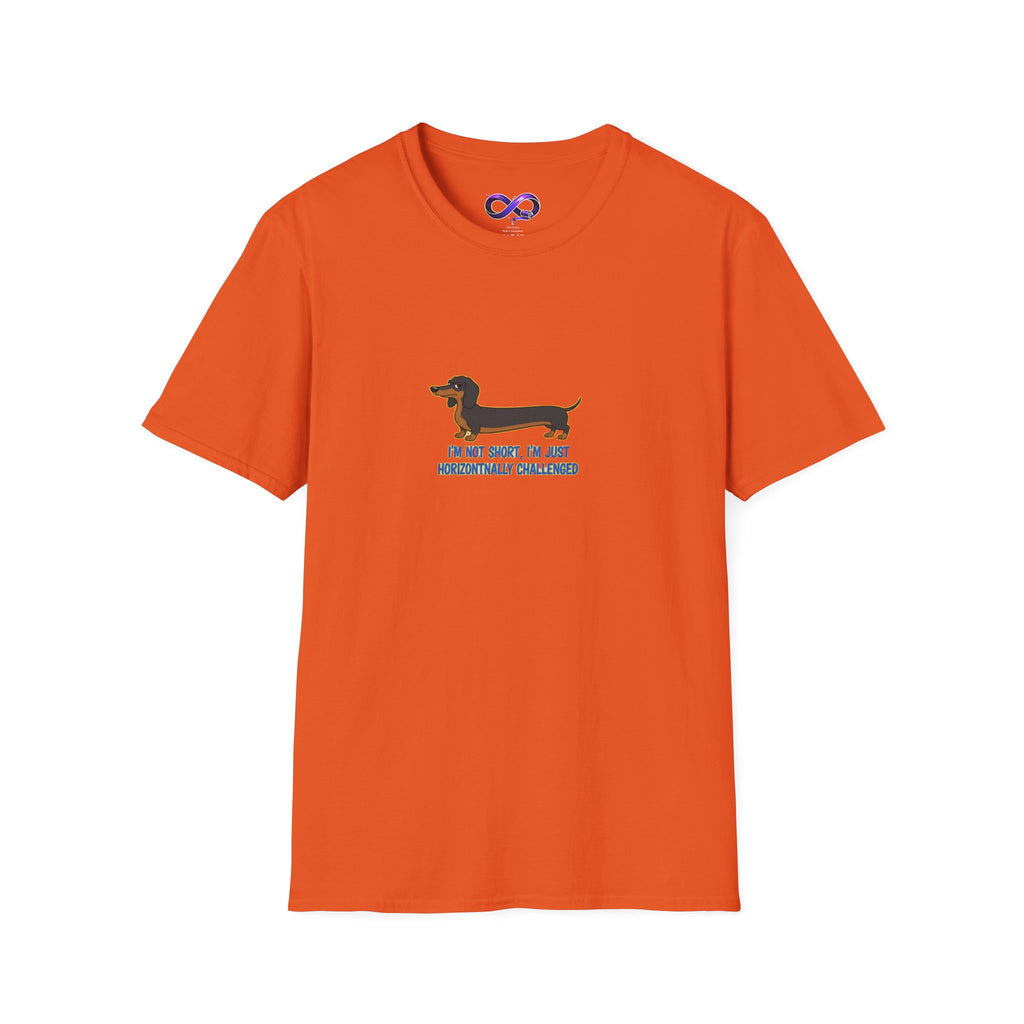 Dachshund Graphic T-Shirt — "I'm Not Short, I'm Just Horizontally Challenged"