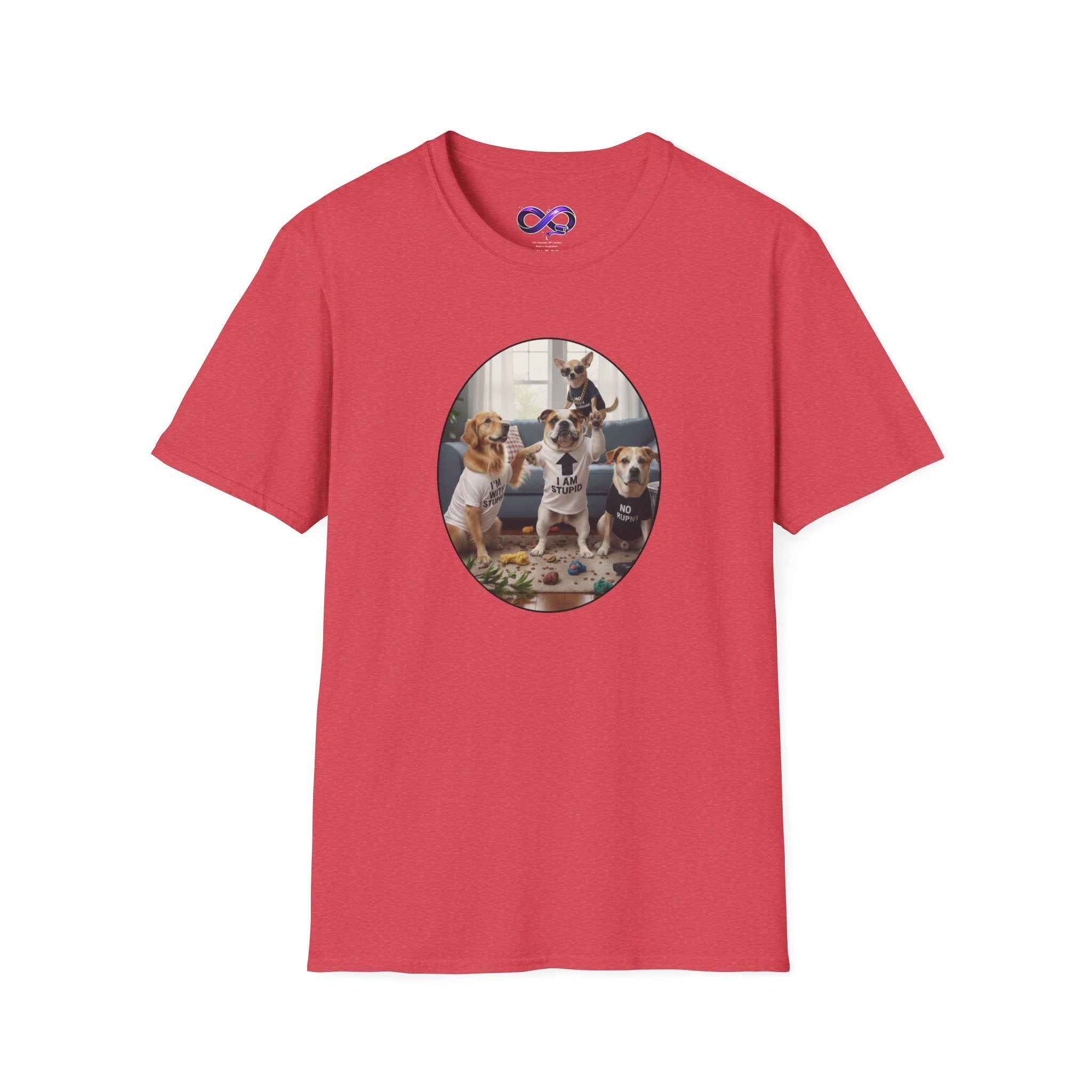 Dog Squad T‑Shirt — Cute Puppies Photo Circle Graphic