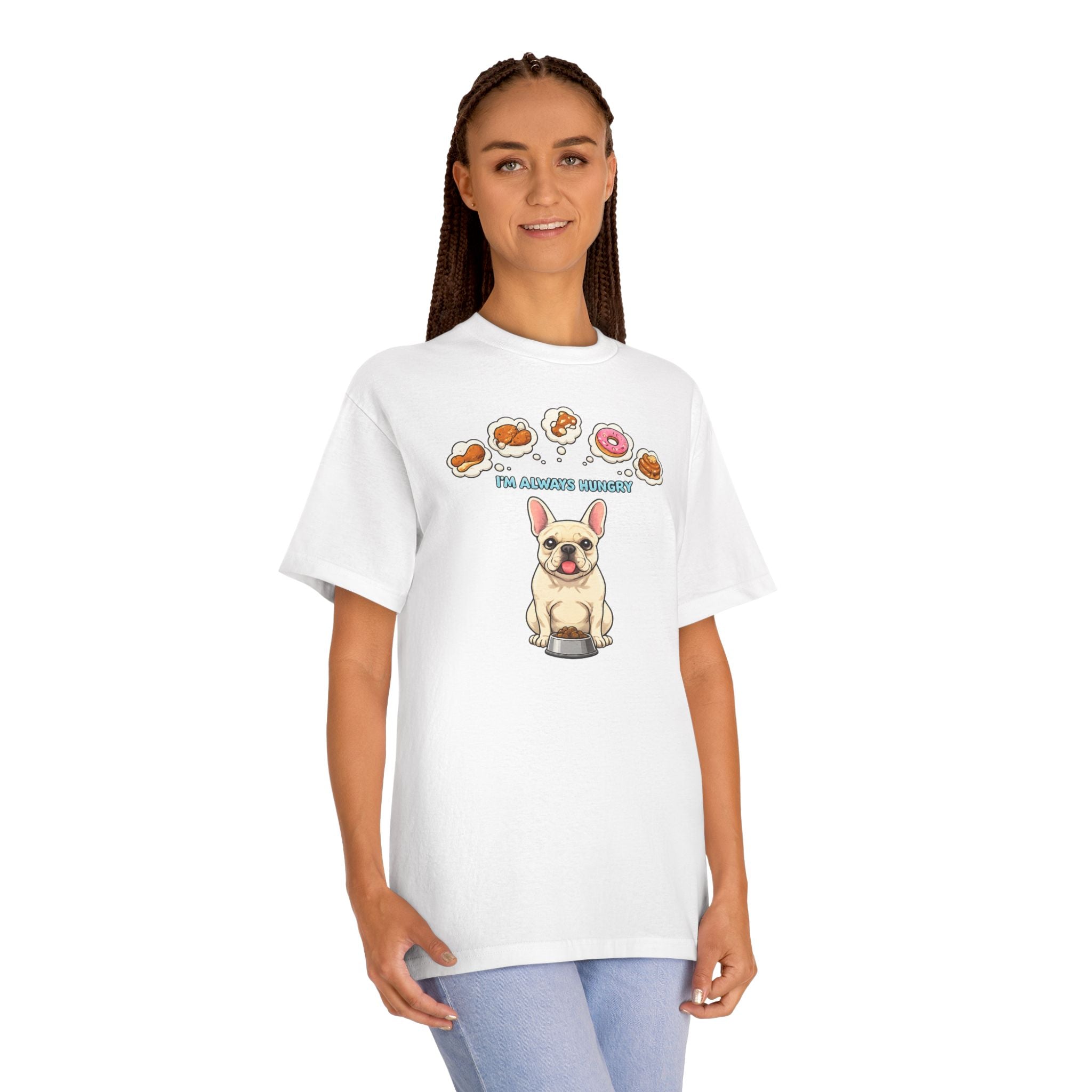French Bulldog Donut Lover Tee — "For Breakfast Humans" Cute Dog Graphic T-Shirt
