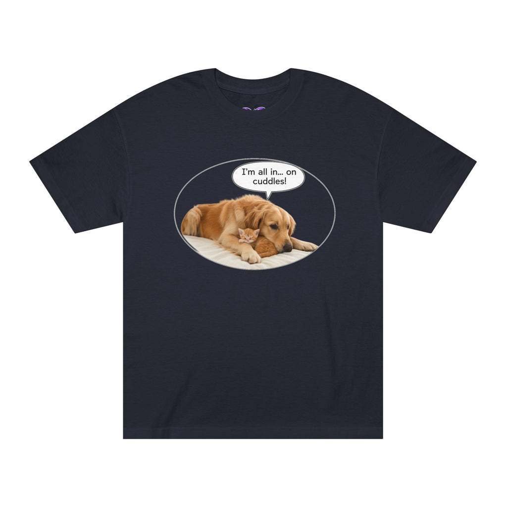 Cute Puppy 'I'm all in… on cuddles!' Graphic Tee