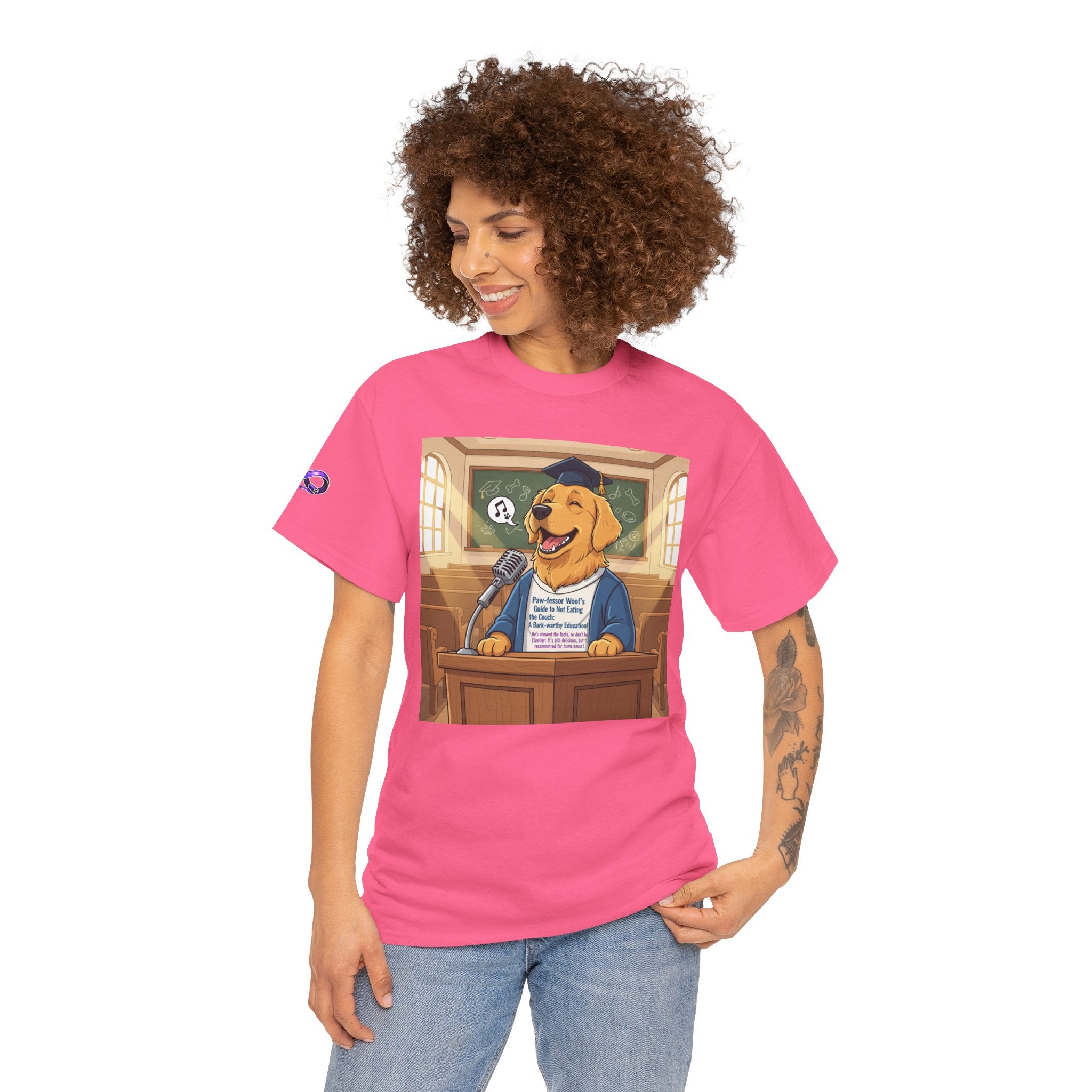 Golden Retriever Lawyer T‑Shirt — Funny Dog Attorney Courtroom Tee