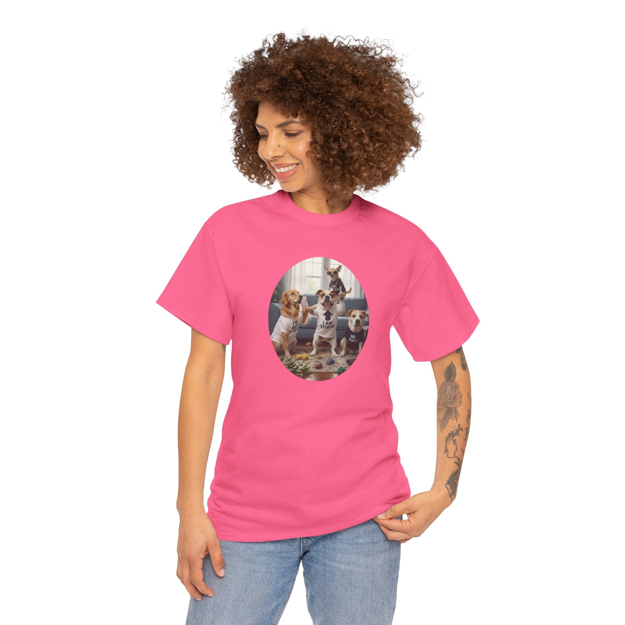 Dog Pack Graphic Tee — Cute Group of Puppies T-Shirt