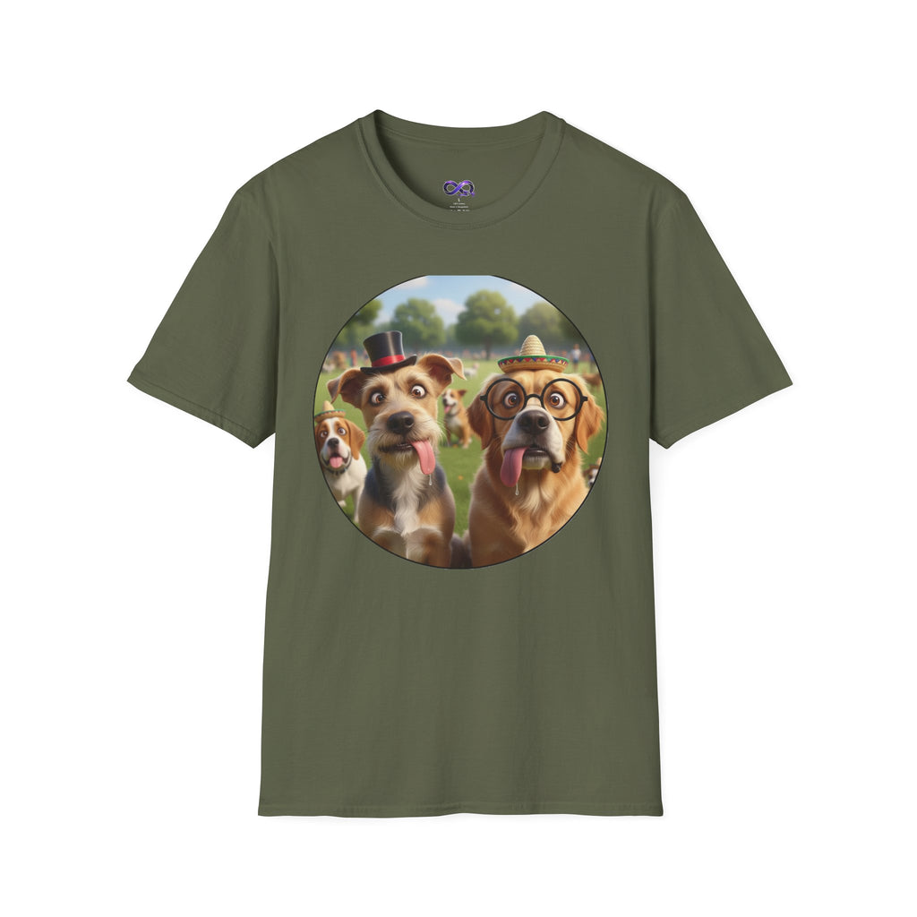 Happy Pack Dogs T-Shirt — Cute Dogs in Glasses Graphic Tee