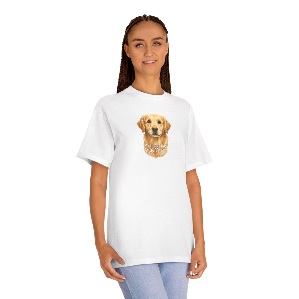 Golden Retriever Portrait Tee — "You Had Me at Woof" Dog Lover T-Shirt