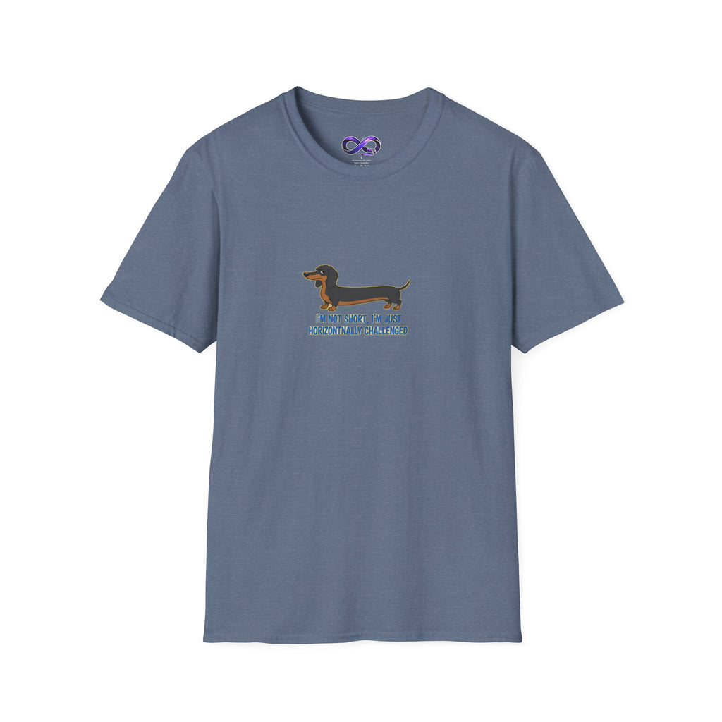 Dachshund Graphic T-Shirt — "I'm Not Short, I'm Just Horizontally Challenged"