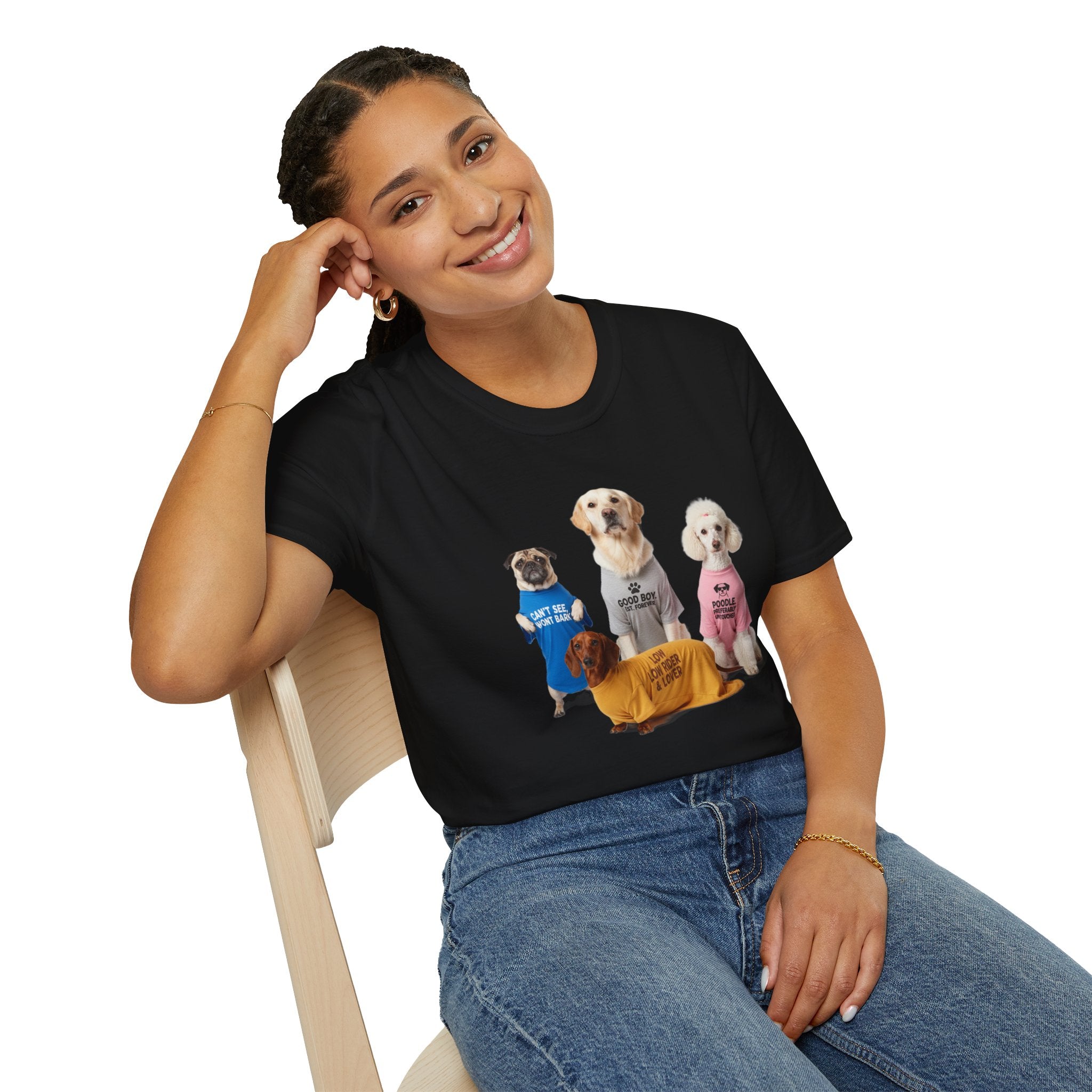 Cute Dogs Wearing Sweaters T-Shirt — Funny Puppy Graphic Tee
