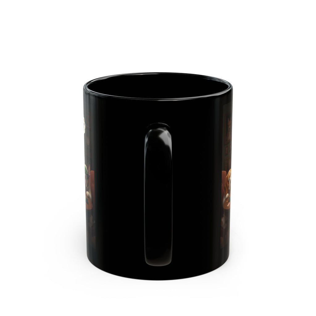 Dog Poker Night Black Mug — Funny 'I’m All In!' Coffee Cup for Dog Lovers (11oz/15oz)