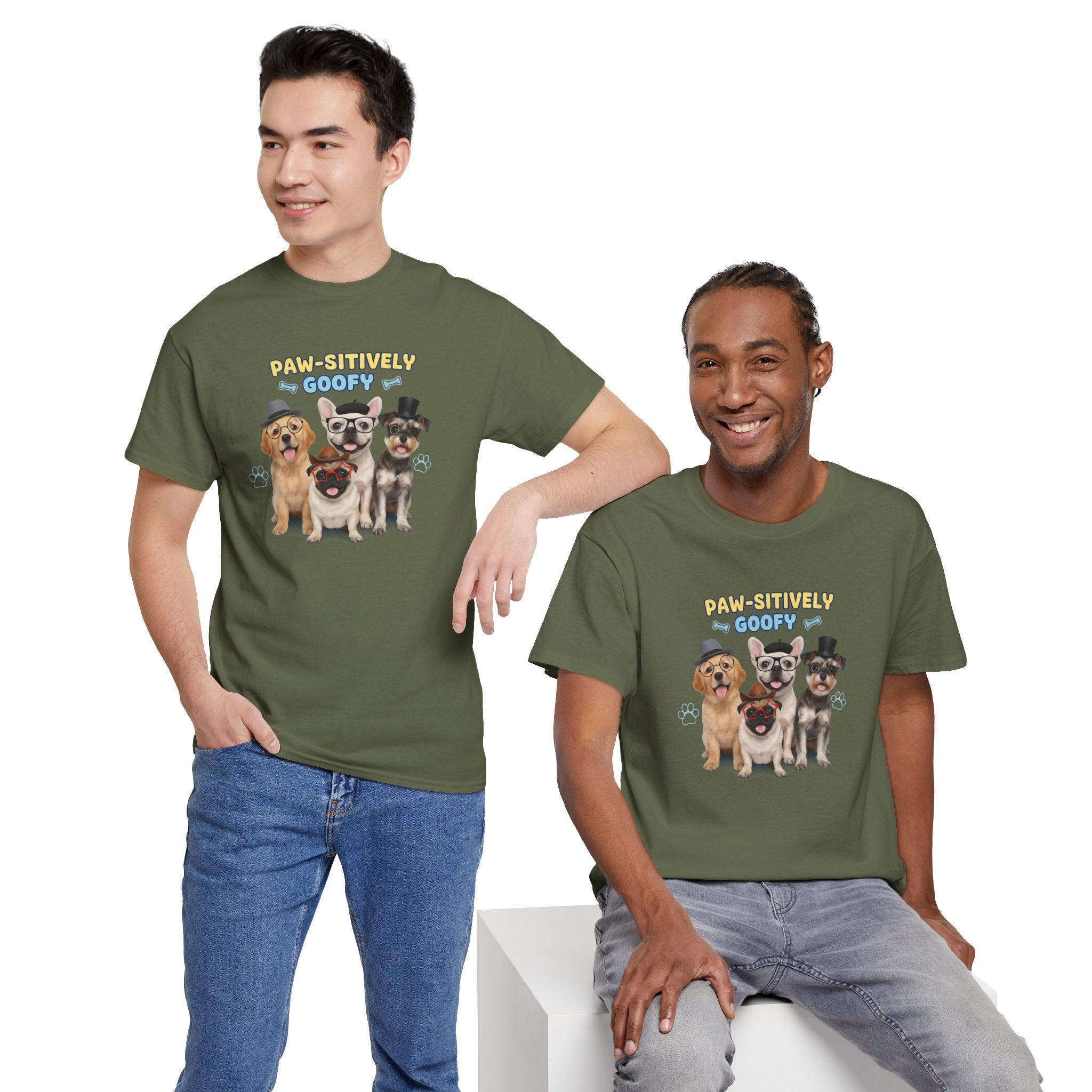 Dog Lovers T‑Shirt — “Paw‑fectly Goofy” Cute Puppy Graphic Tee