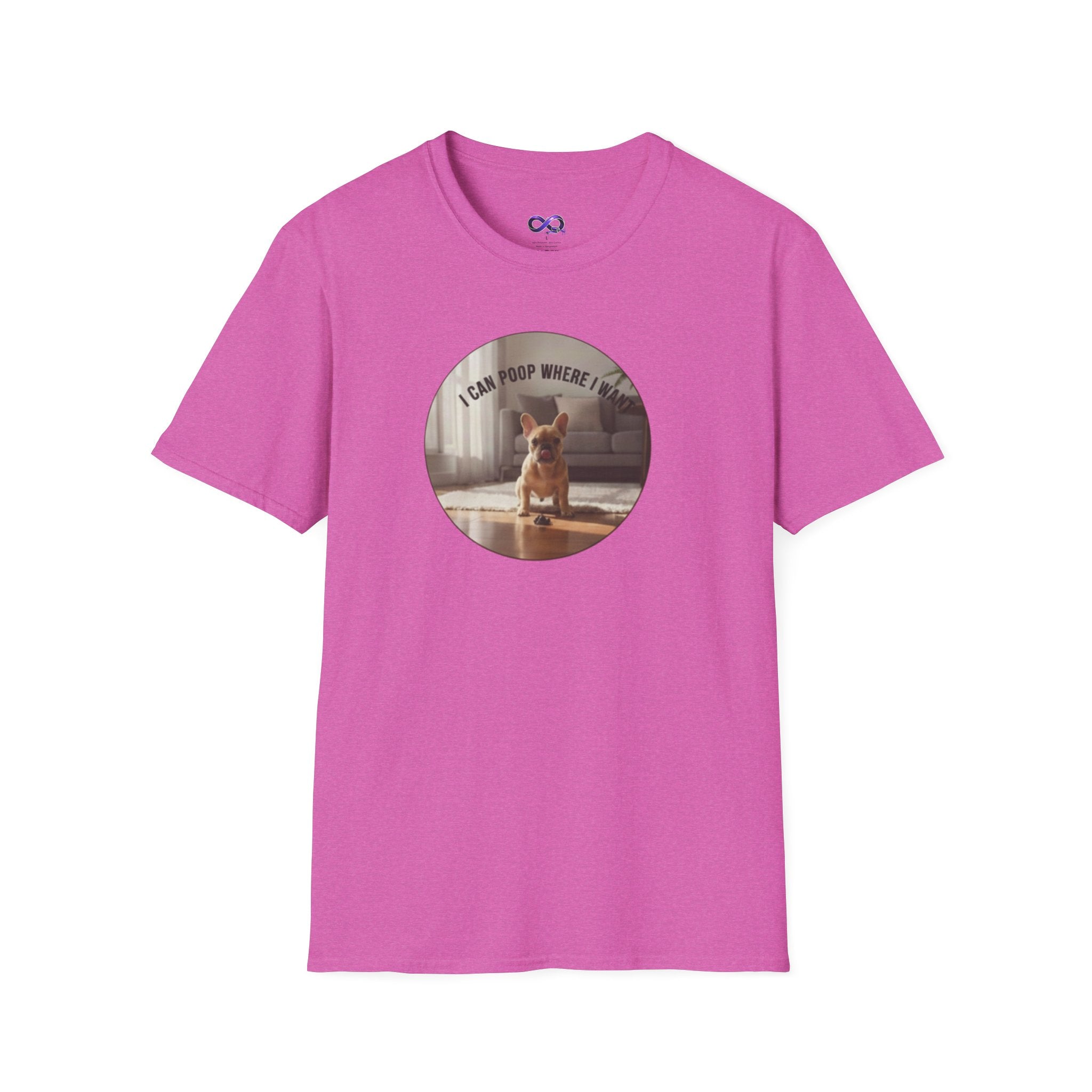 Dog Photo T-Shirt — "I Can poop Where I  want" Cute Pet Tee
