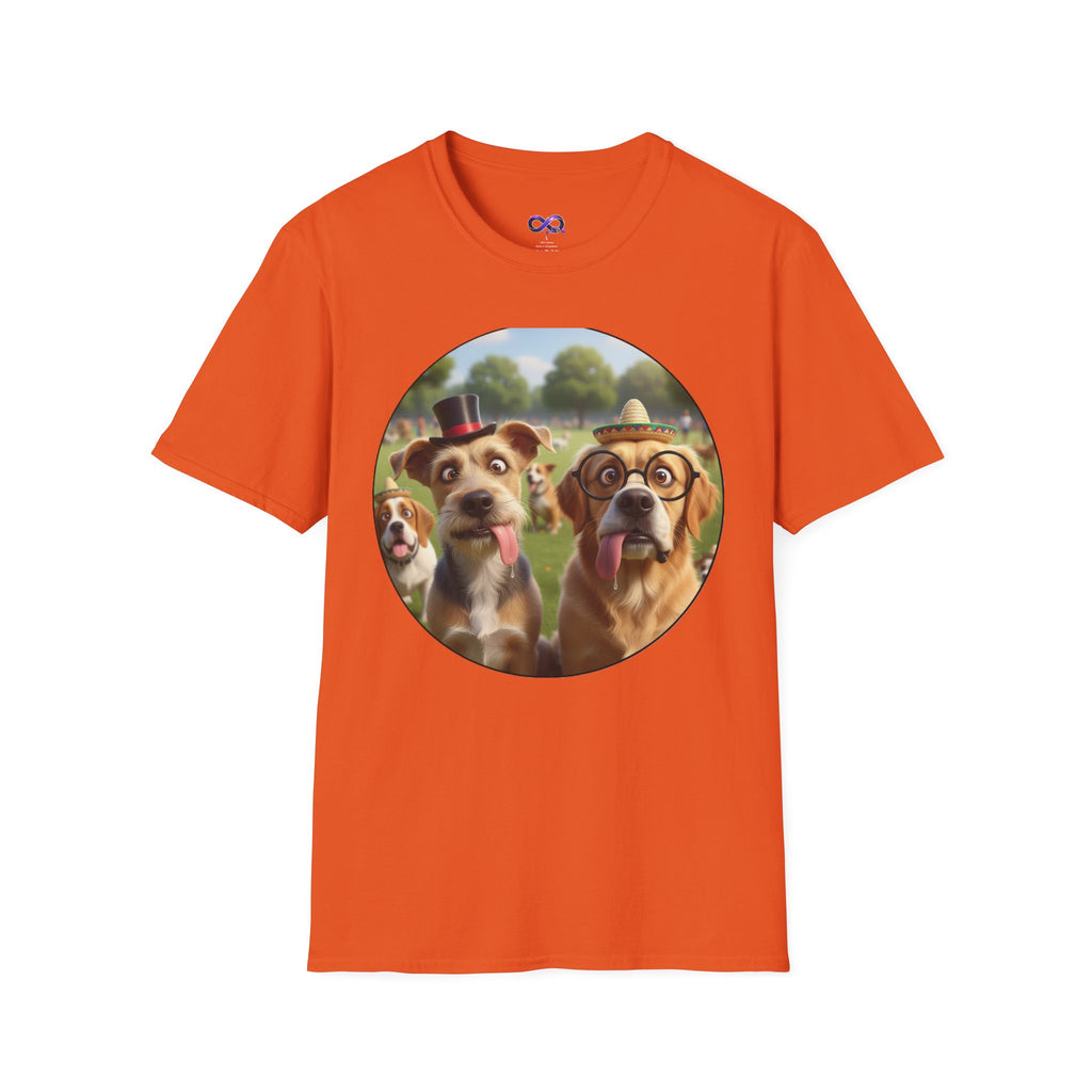 Happy Pack Dogs T-Shirt — Cute Dogs in Glasses Graphic Tee