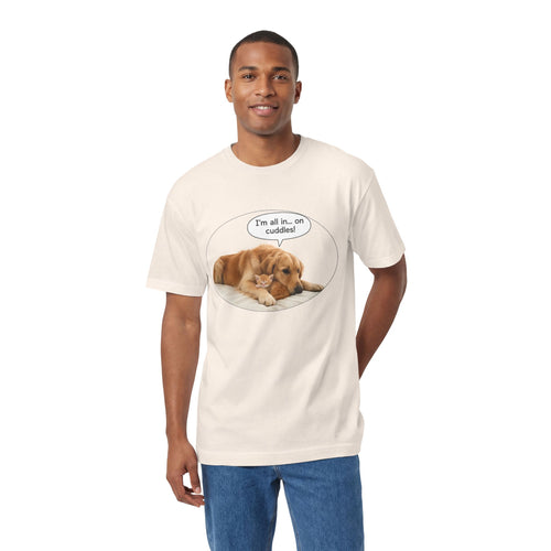 Cute Puppy 'I'm all in… on cuddles!' Graphic Tee