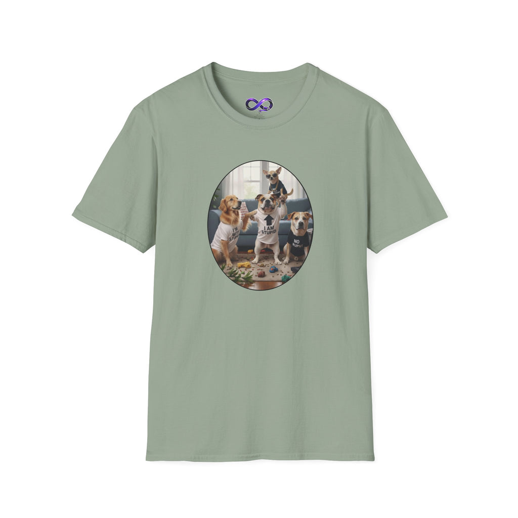 Dog Squad T‑Shirt — Cute Puppies Photo Circle Graphic
