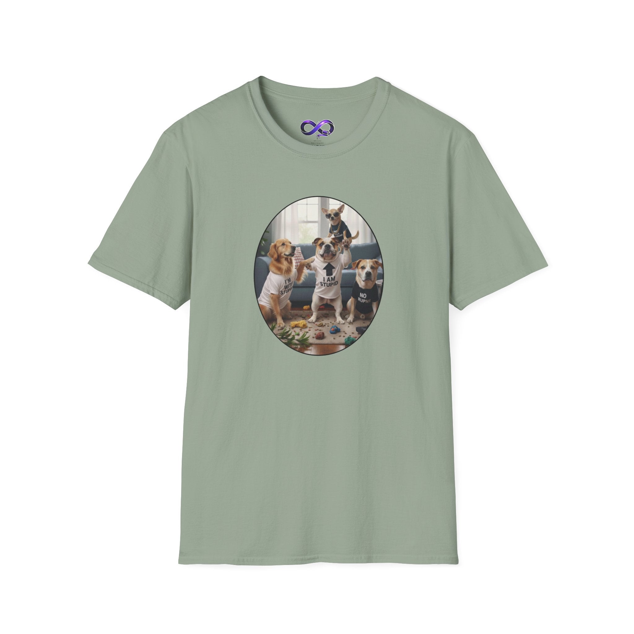 Dog Squad T‑Shirt — Cute Puppies Photo Circle Graphic