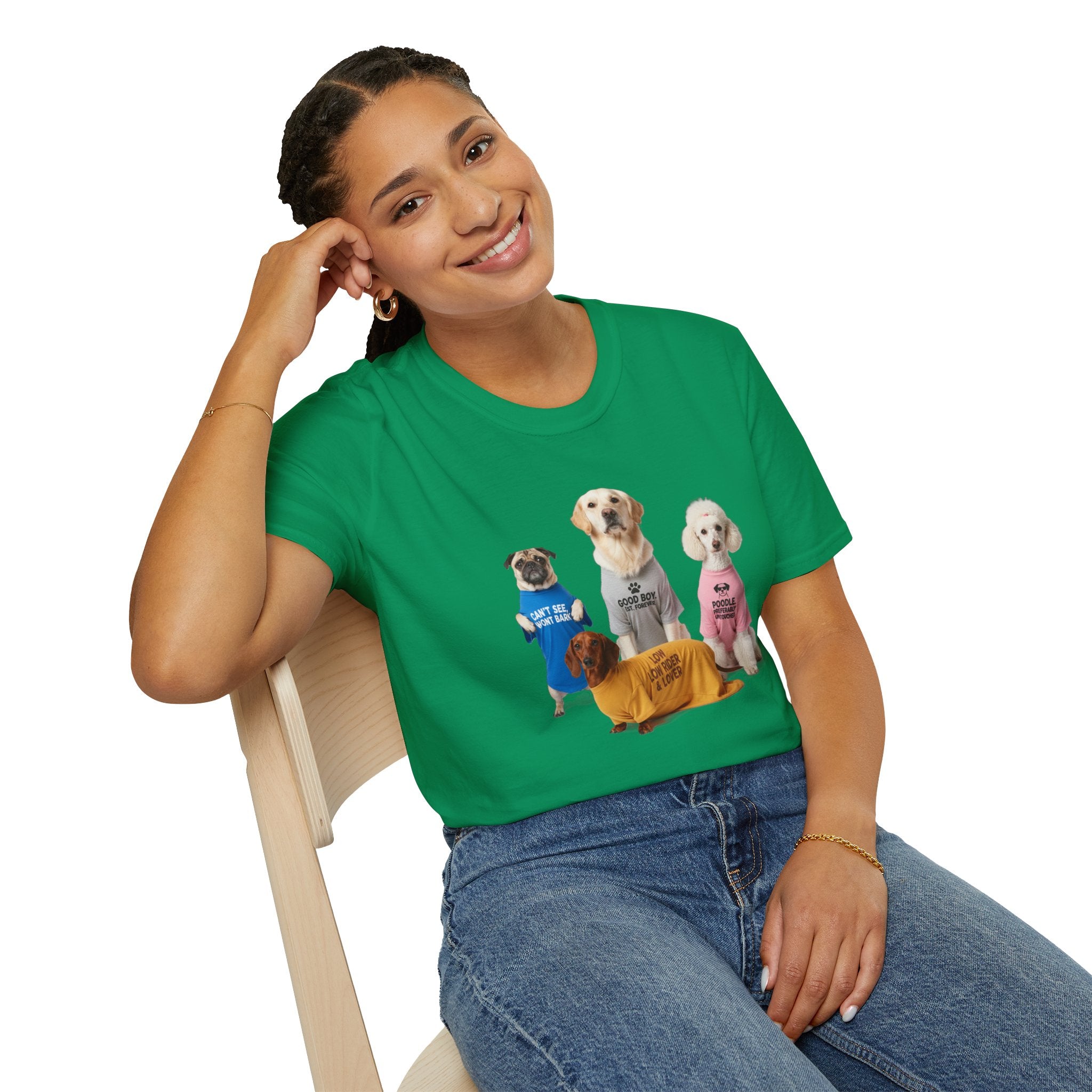 Cute Dogs Wearing Sweaters T-Shirt — Funny Puppy Graphic Tee
