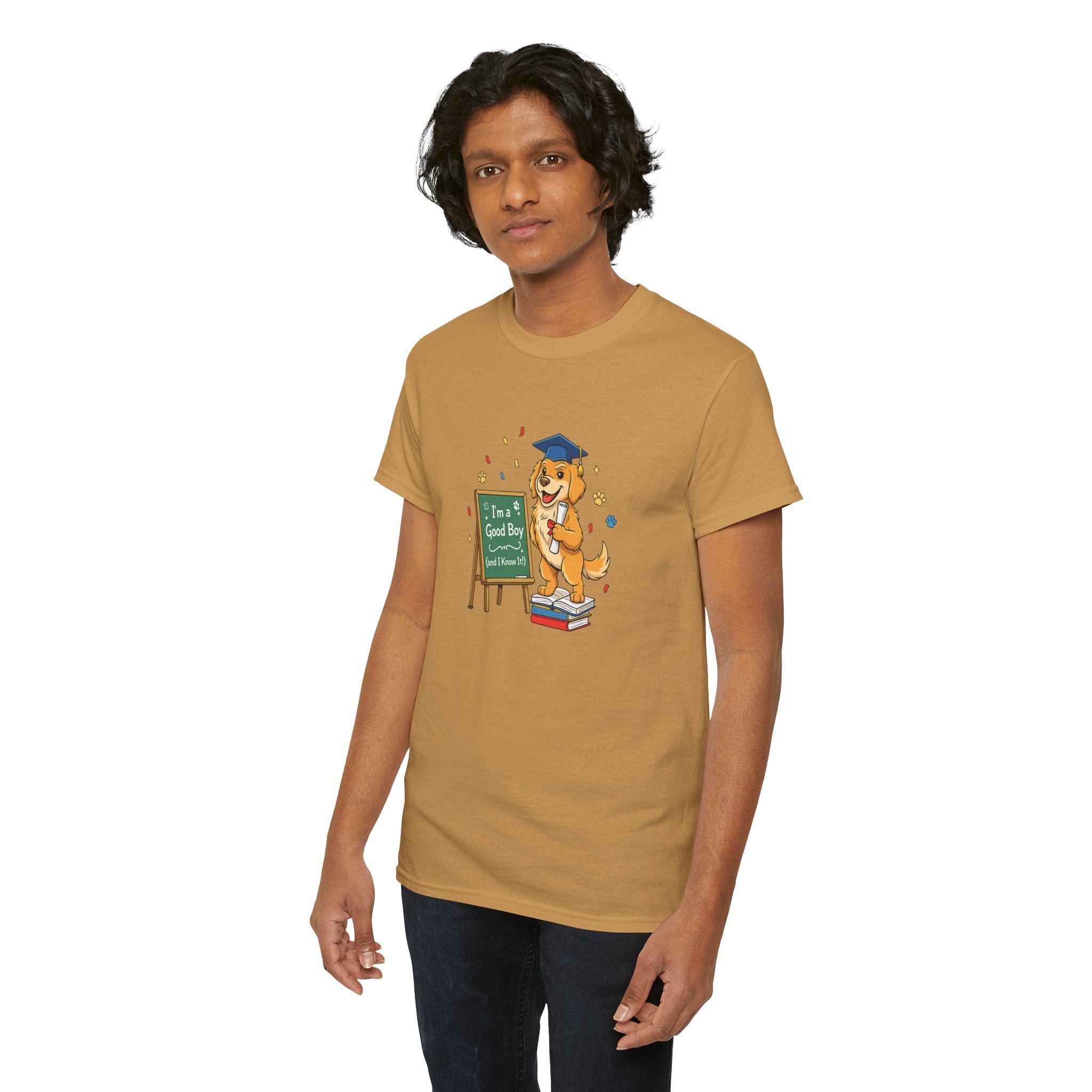 Graduation Golden Retriever T-Shirt — "I’m a Good Boy And I Graduated" Cute Grad Dog Tee