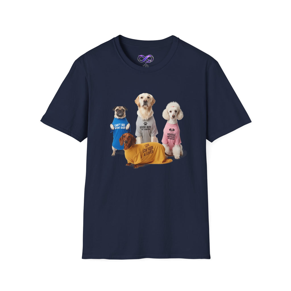 Cute Dogs Wearing Sweaters T-Shirt — Funny Puppy Graphic Tee