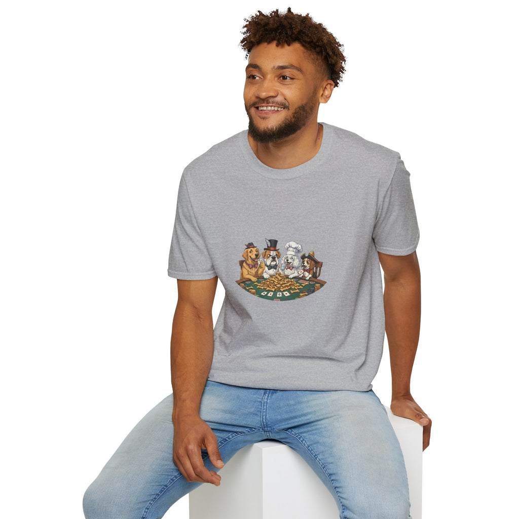 Poker Night Dogs T‑Shirt — Cute Dogs Playing Cards Graphic Tee