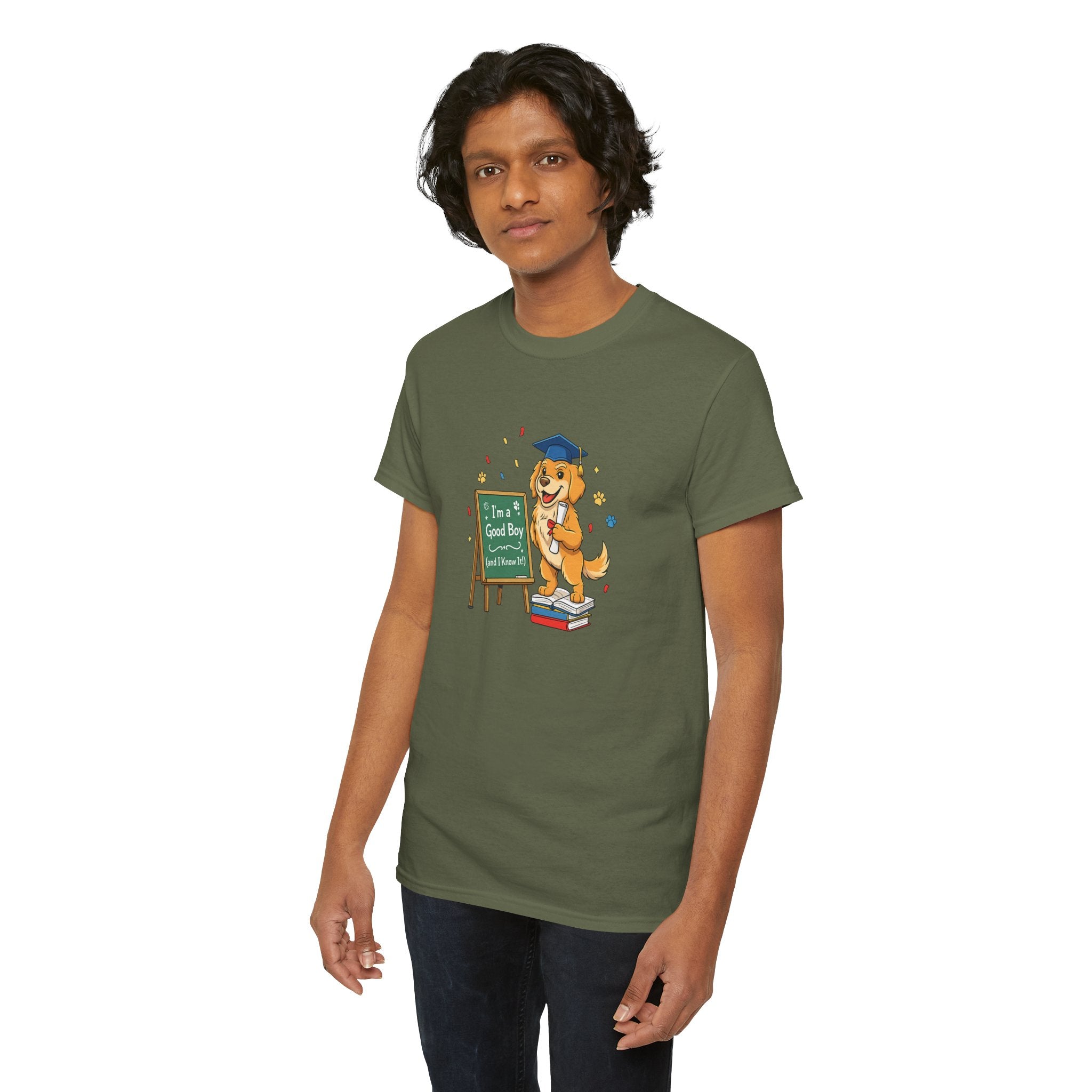 Graduation Golden Retriever T-Shirt — "I’m a Good Boy And I Graduated" Cute Grad Dog Tee