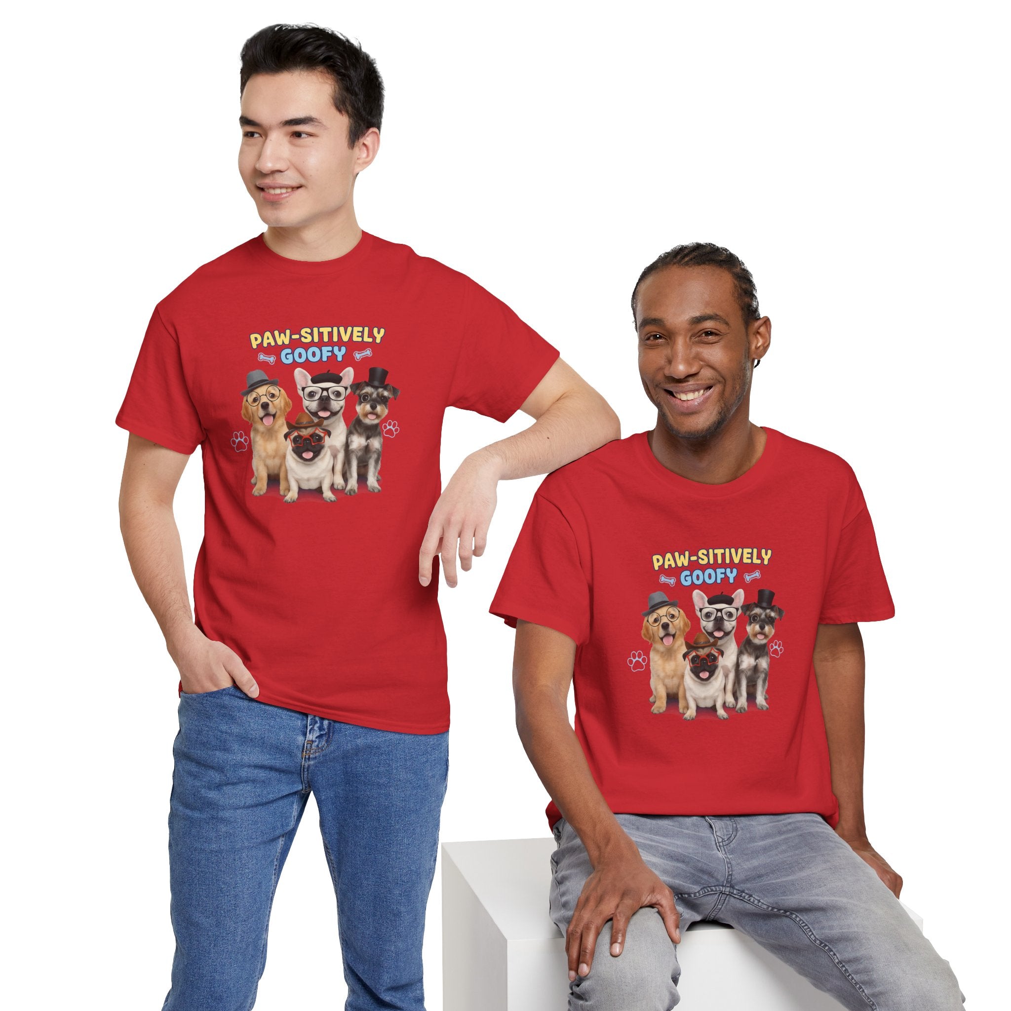 Dog Lovers T‑Shirt — “Paw‑fectly Goofy” Cute Puppy Graphic Tee