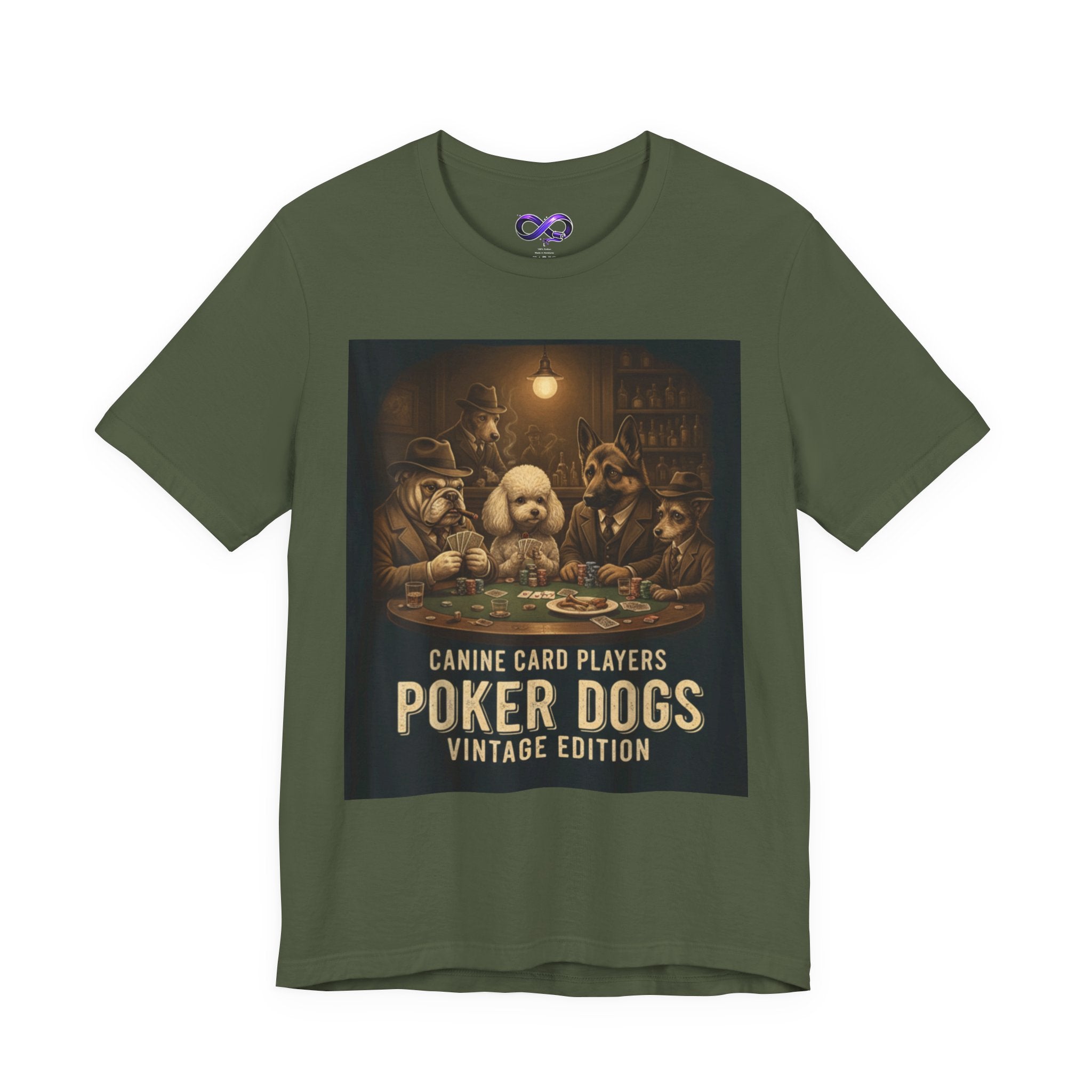 Poker Dogs Vintage Tee — Canine Card Players Graphic T-Shirt