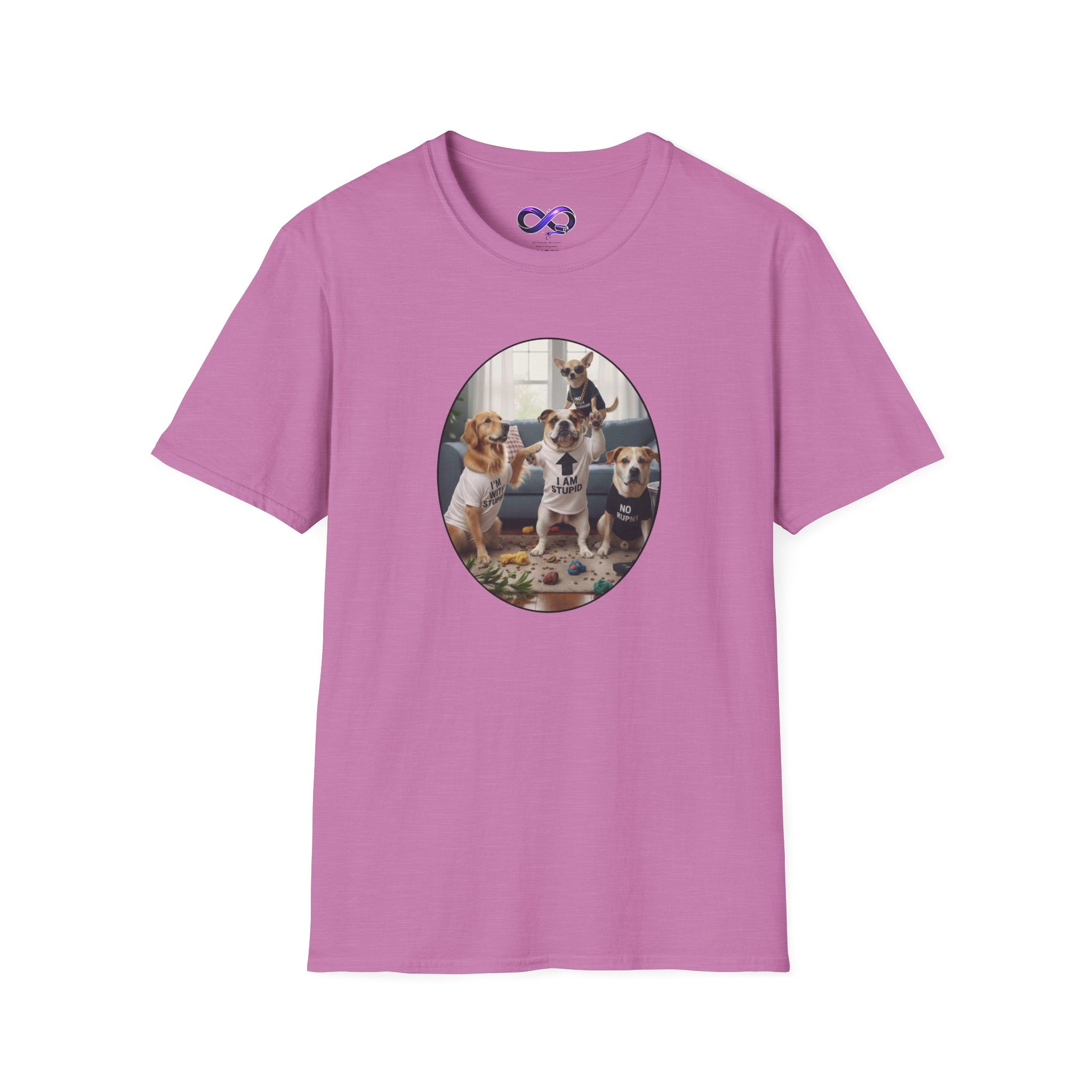 Dog Squad T‑Shirt — Cute Puppies Photo Circle Graphic