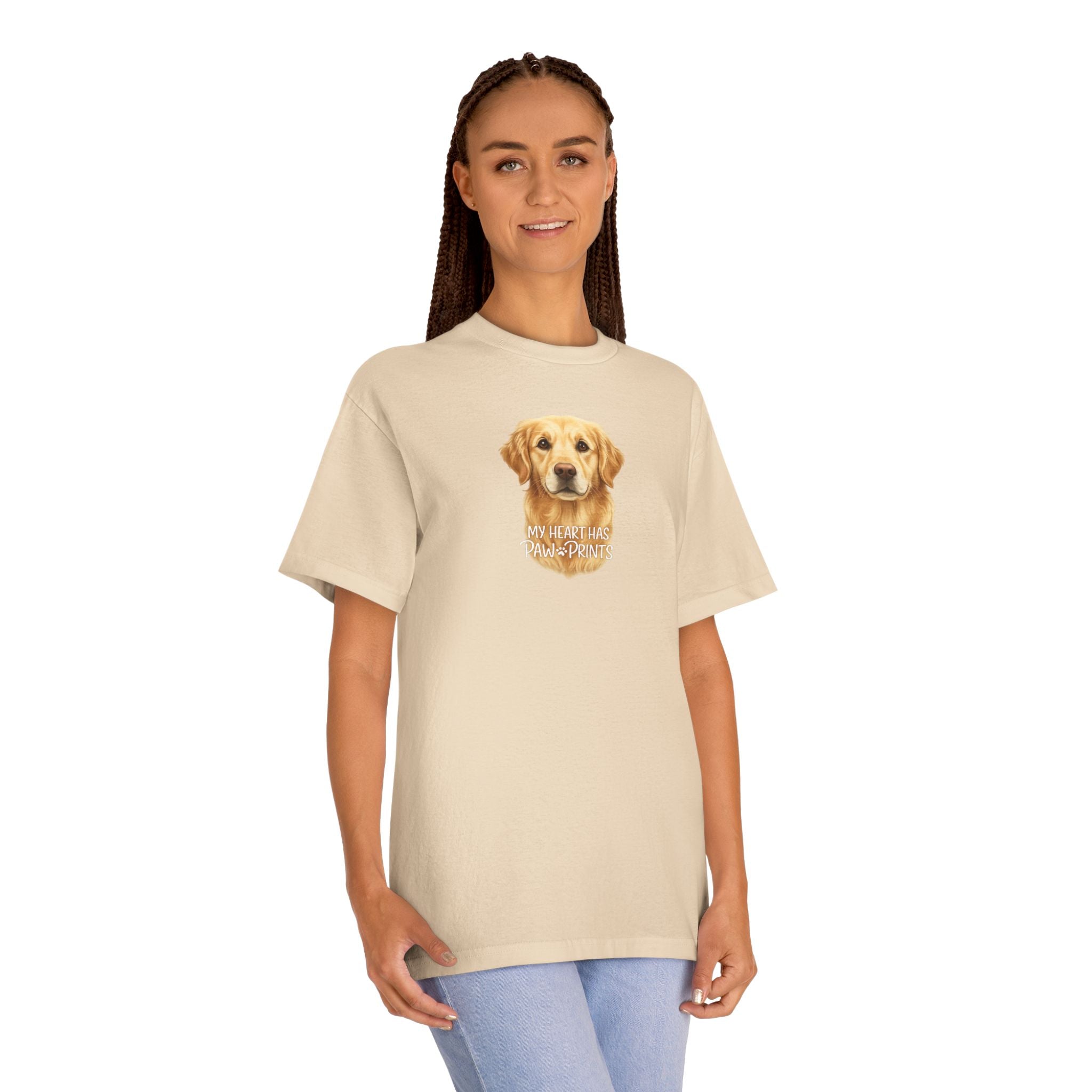Golden Retriever Portrait Tee — "You Had Me at Woof" Dog Lover T-Shirt