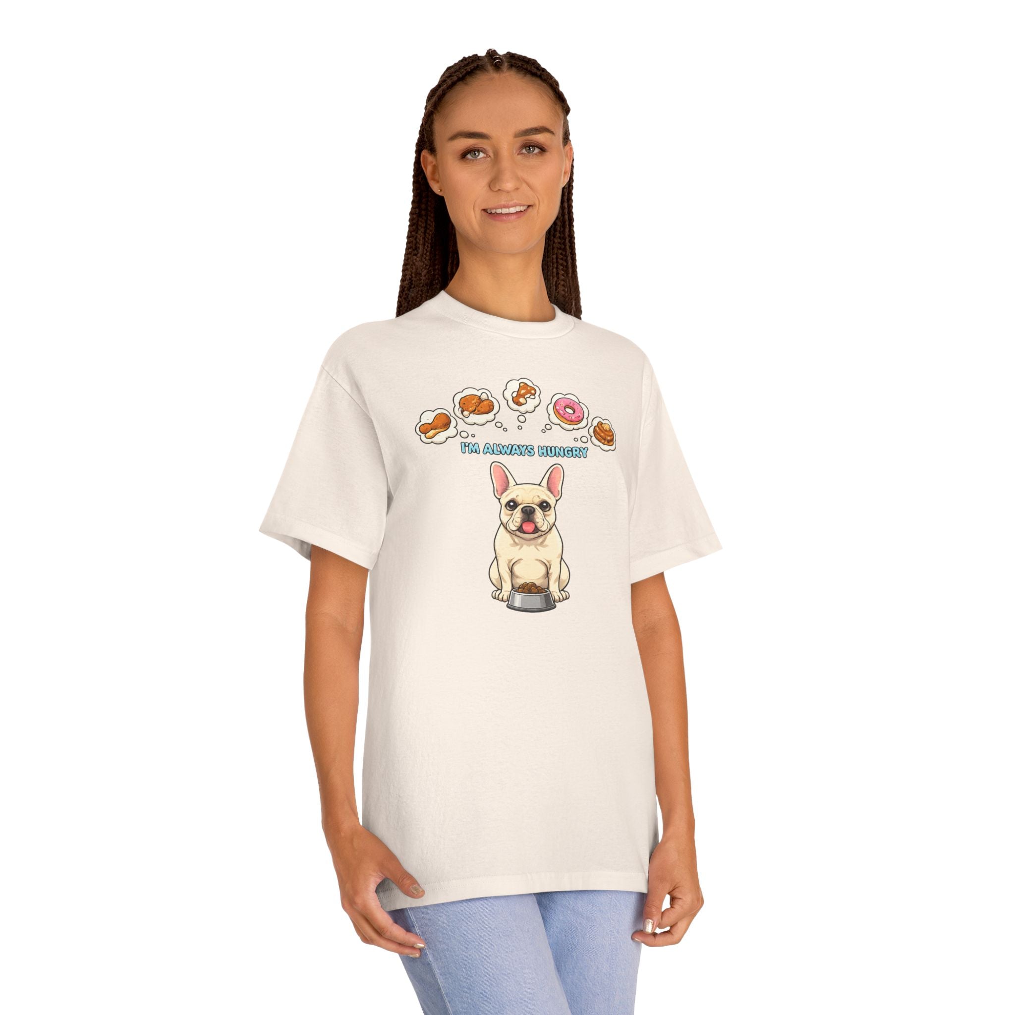 French Bulldog Donut Lover Tee — "For Breakfast Humans" Cute Dog Graphic T-Shirt