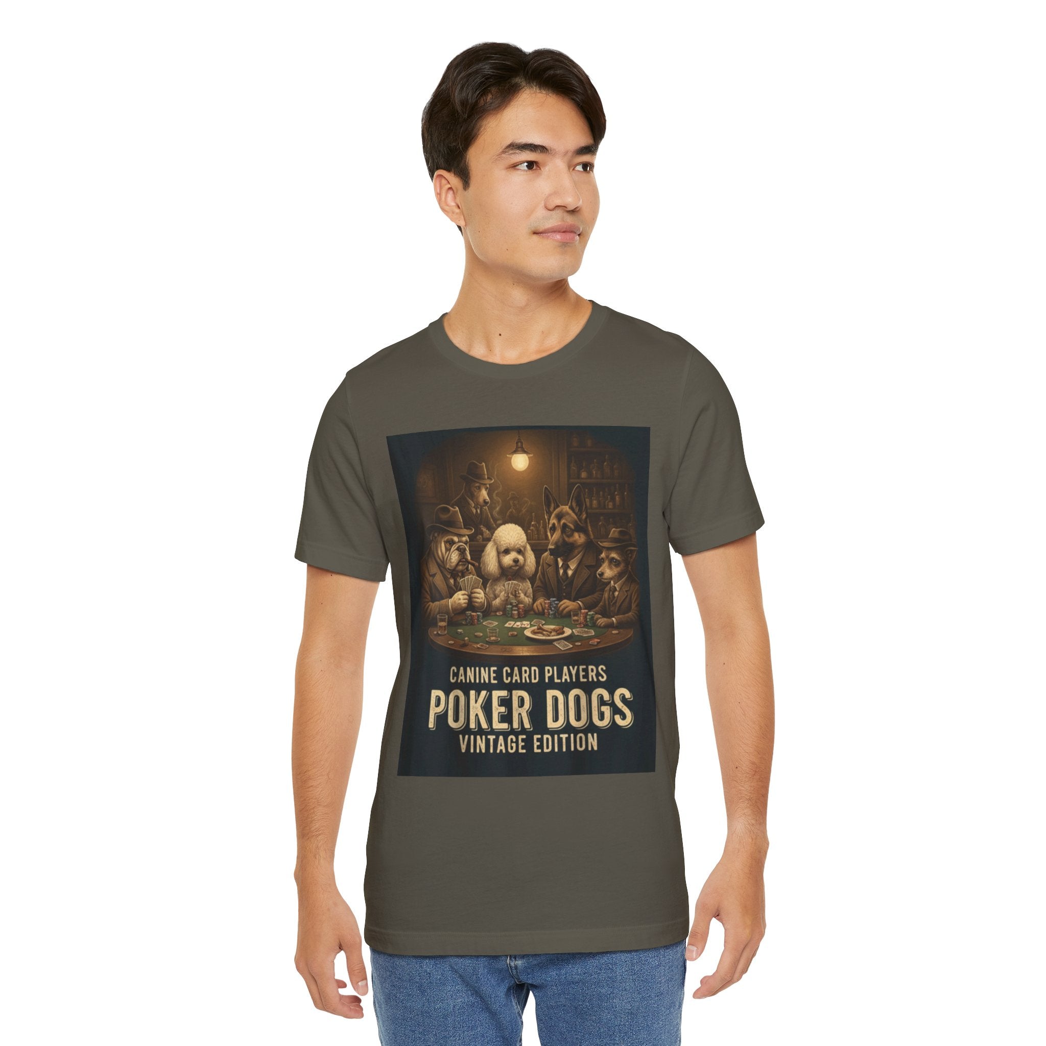 Poker Dogs Vintage Tee — Canine Card Players Graphic T-Shirt