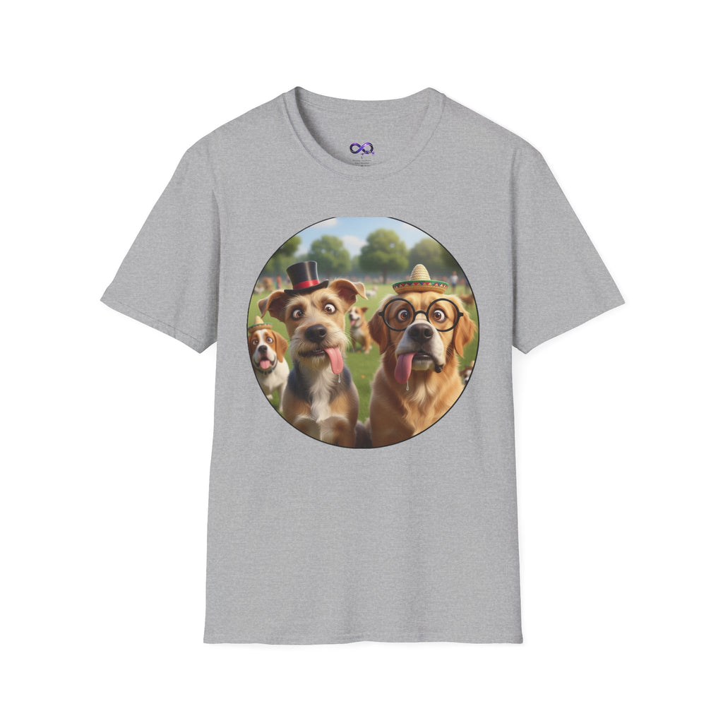 Happy Pack Dogs T-Shirt — Cute Dogs in Glasses Graphic Tee