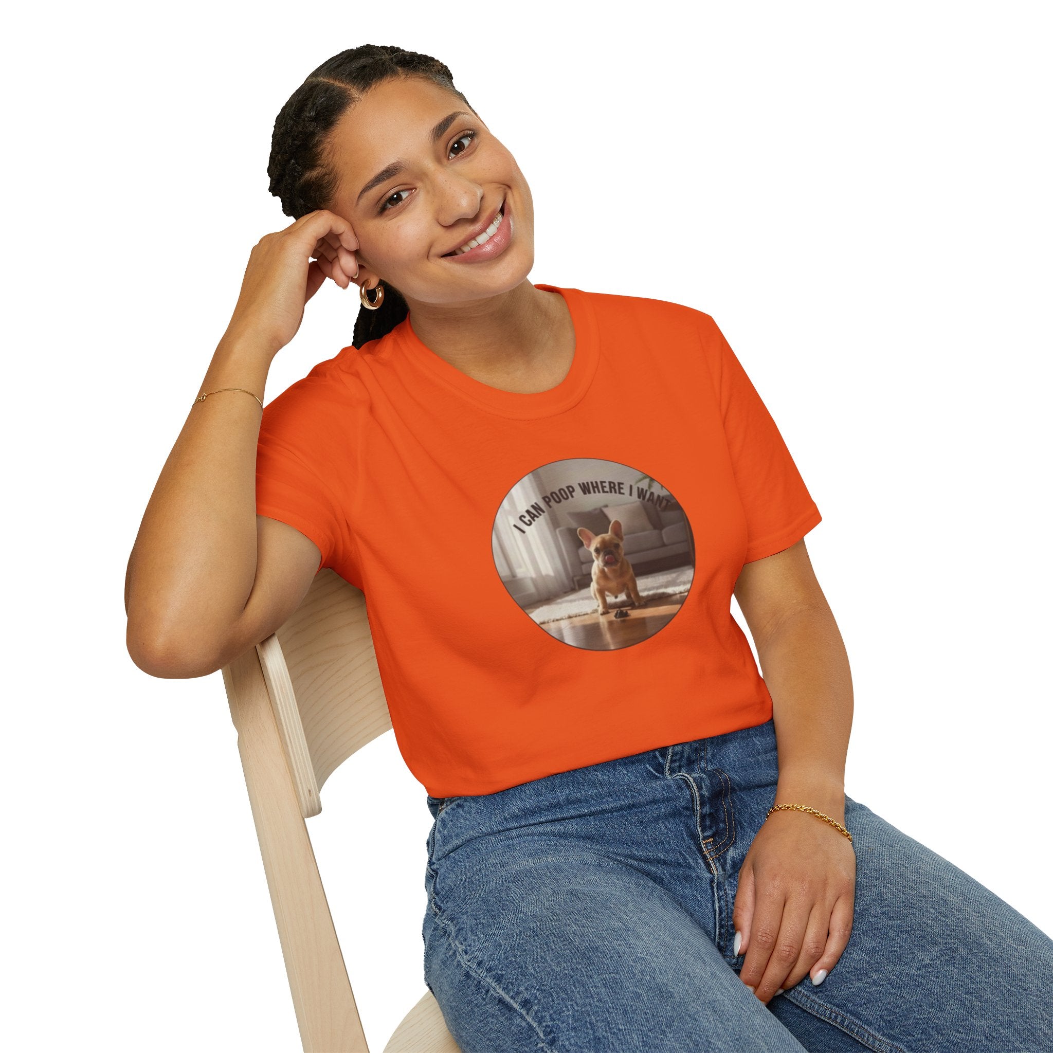 Dog Photo T-Shirt — "I Can poop Where I  want" Cute Pet Tee