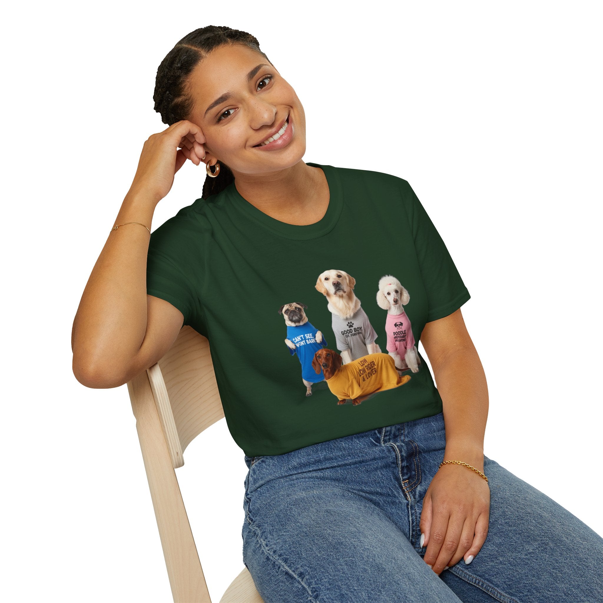 Cute Dogs Wearing Sweaters T-Shirt — Funny Puppy Graphic Tee