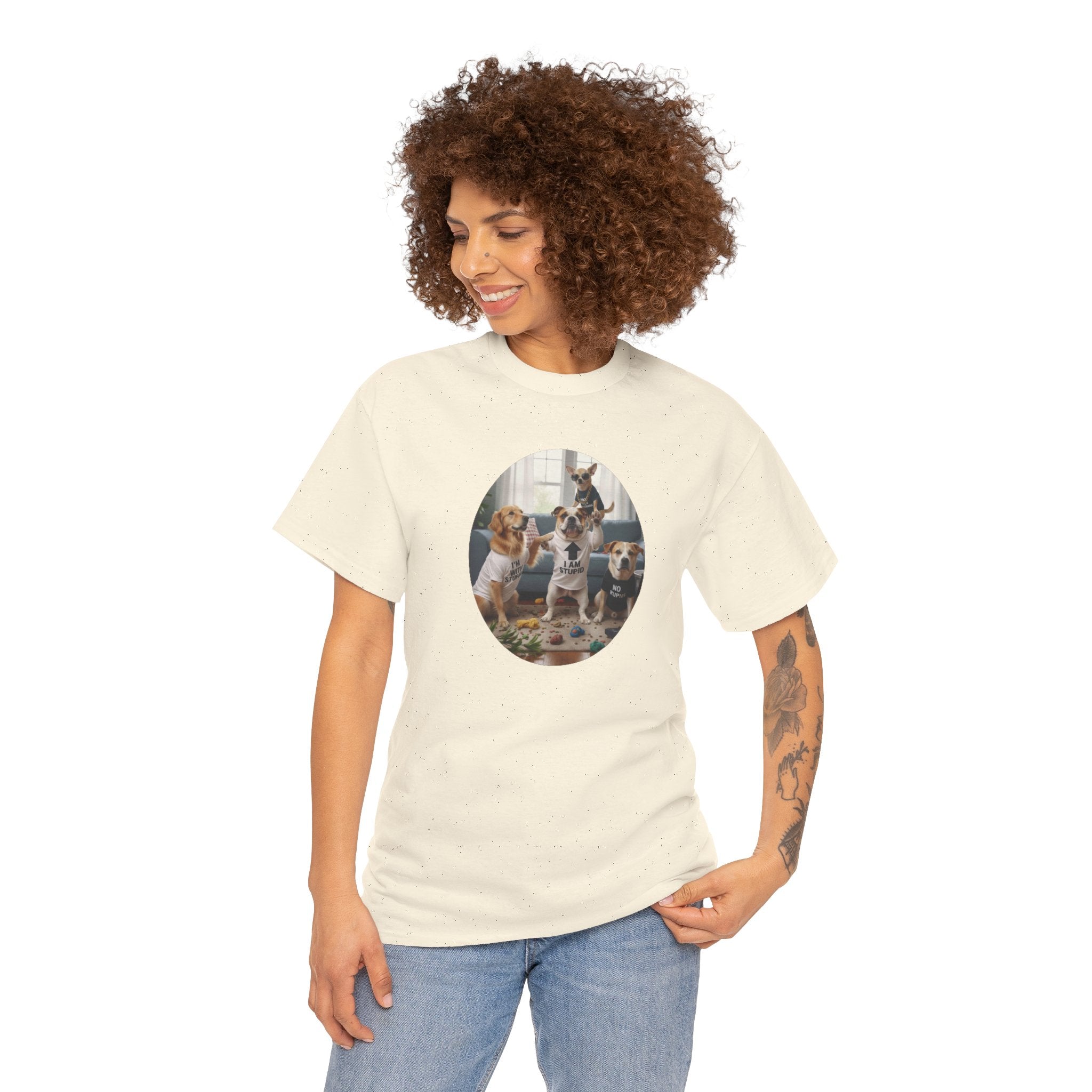 Dog Pack Graphic Tee — Cute Group of Puppies T-Shirt