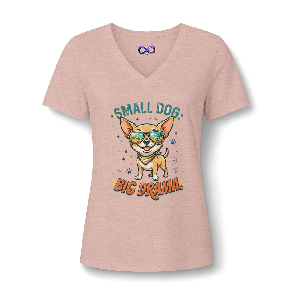 Small Dog, Big Drama V-Neck Tee