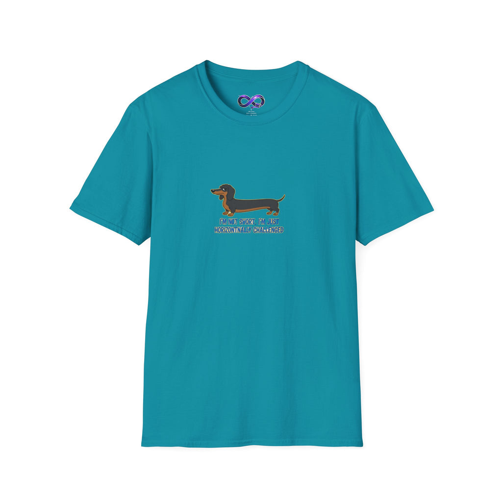 Dachshund Graphic T-Shirt — "I'm Not Short, I'm Just Horizontally Challenged"