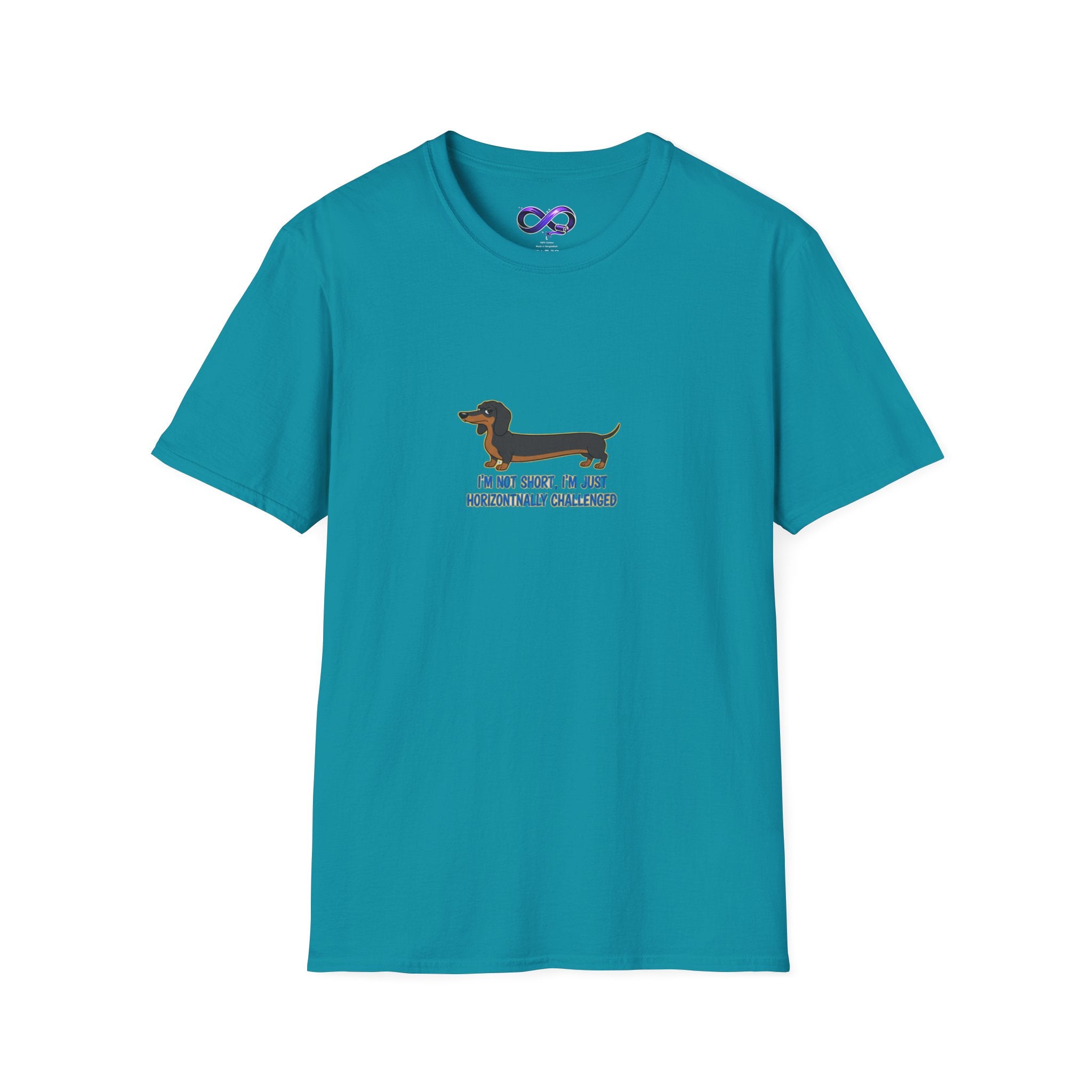 Dachshund Graphic T-Shirt — "I'm Not Short, I'm Just Horizontally Challenged"