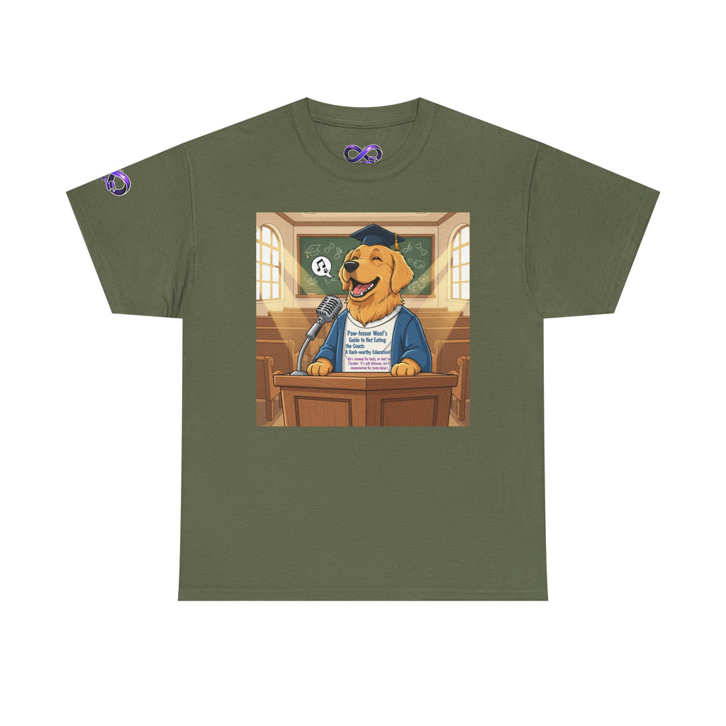 Golden Retriever Lawyer T‑Shirt — Funny Dog Attorney Courtroom Tee
