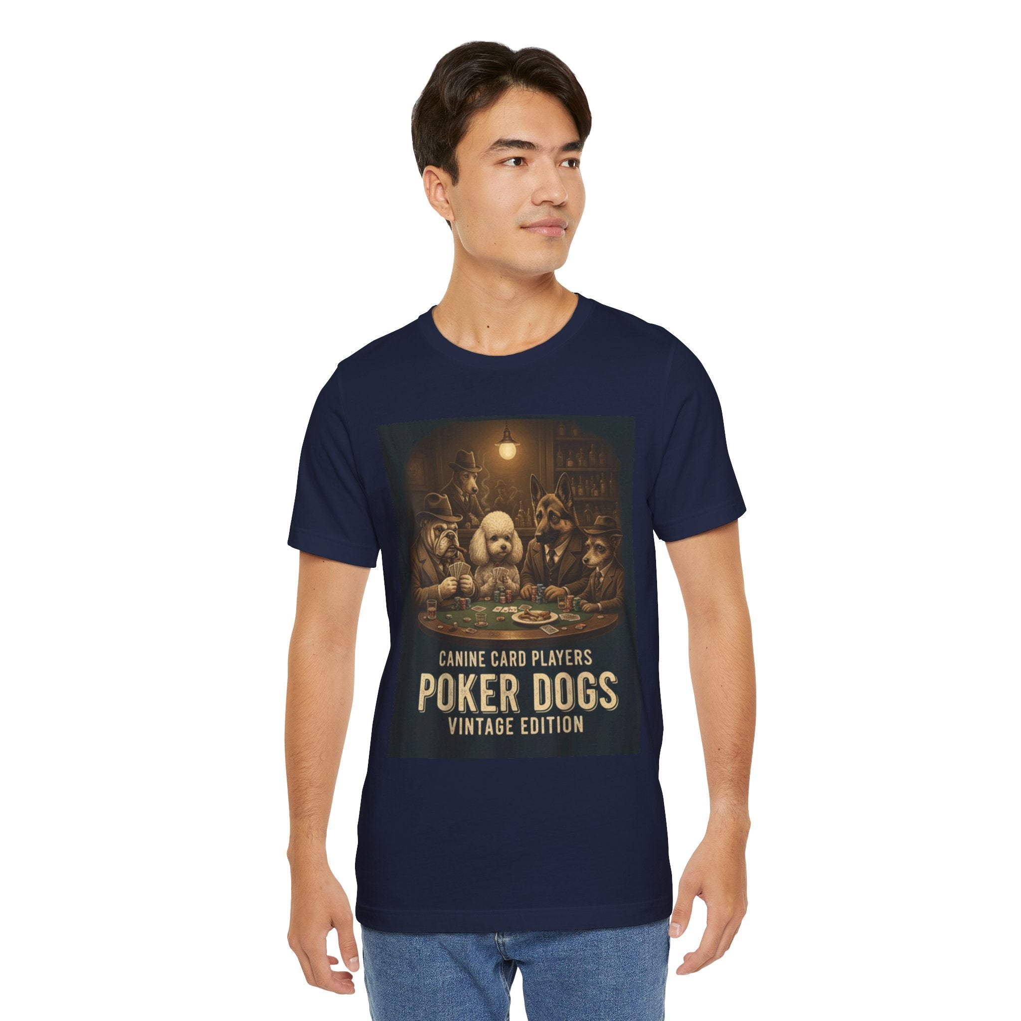 Poker Dogs Vintage Tee — Canine Card Players Graphic T-Shirt