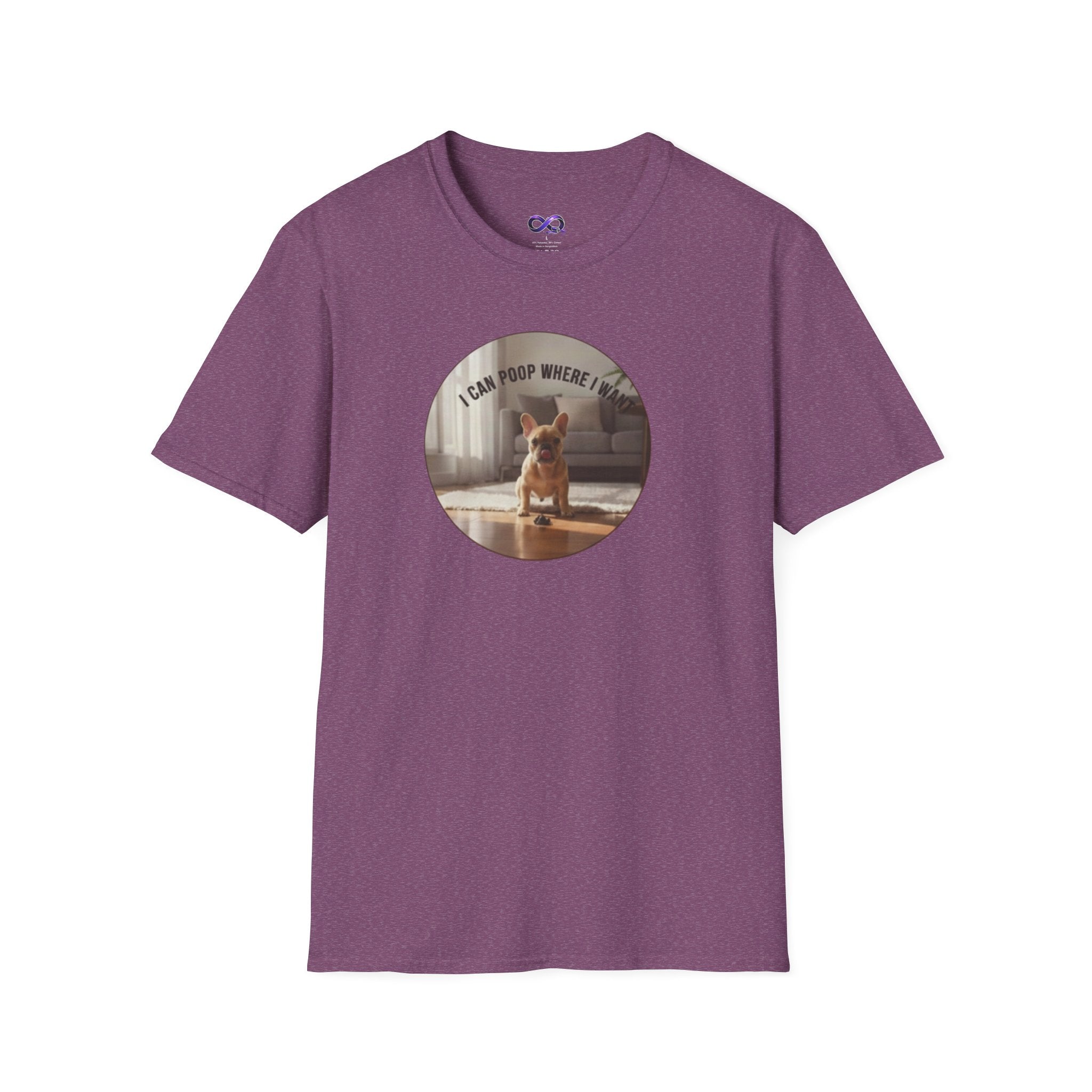 Dog Photo T-Shirt — "I Can poop Where I  want" Cute Pet Tee