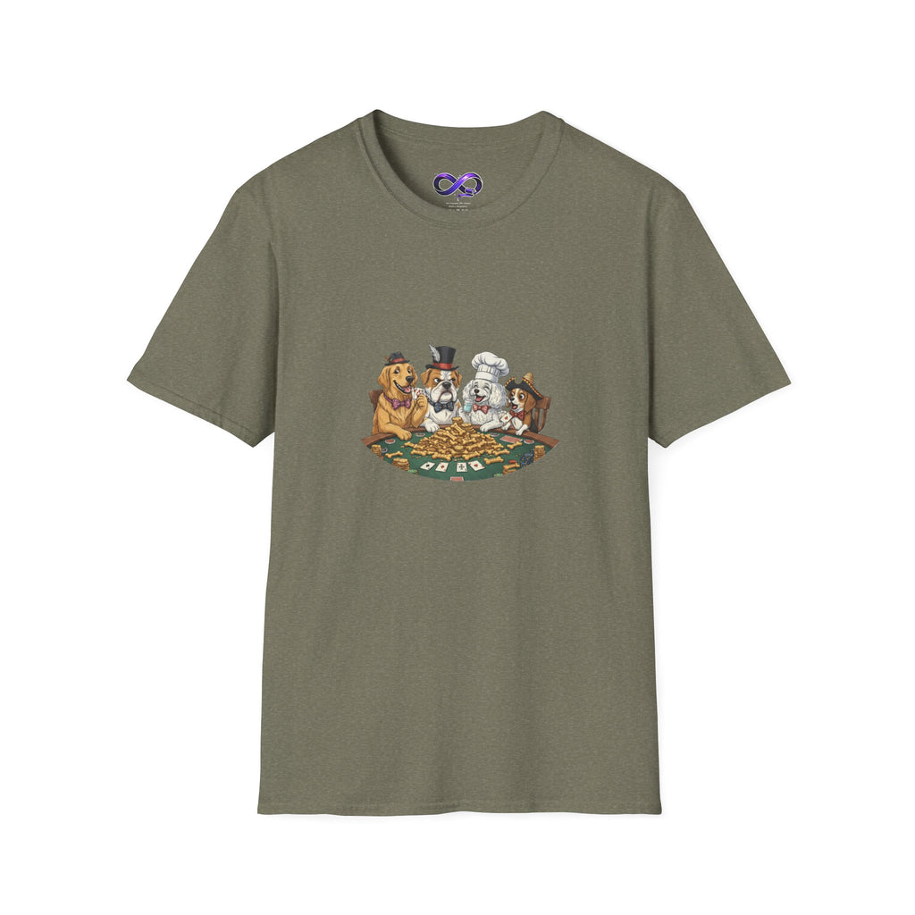 Poker Night Dogs T‑Shirt — Cute Dogs Playing Cards Graphic Tee