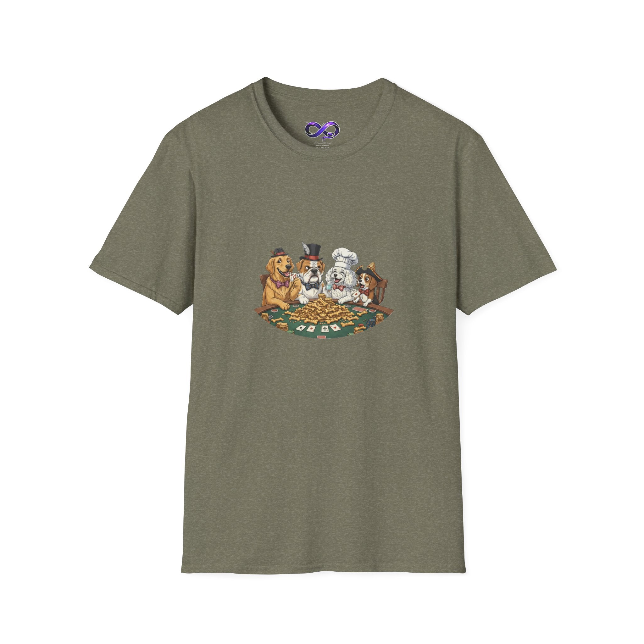 Poker Night Dogs T‑Shirt — Cute Dogs Playing Cards Graphic Tee