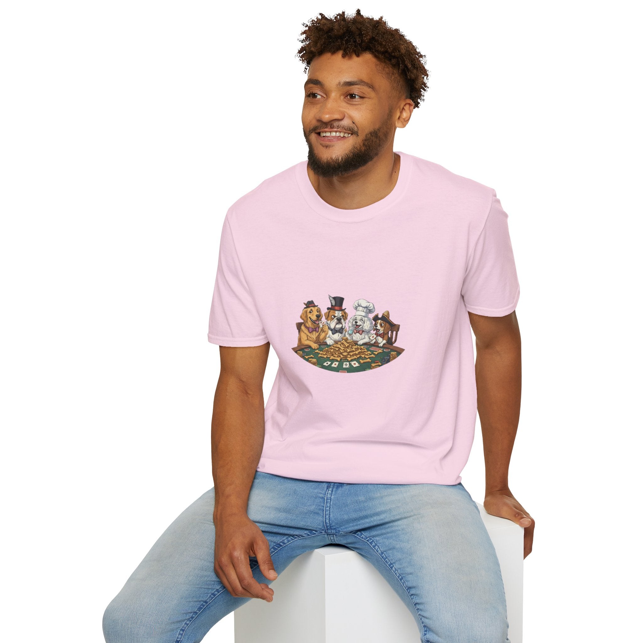 Poker Night Dogs T‑Shirt — Cute Dogs Playing Cards Graphic Tee