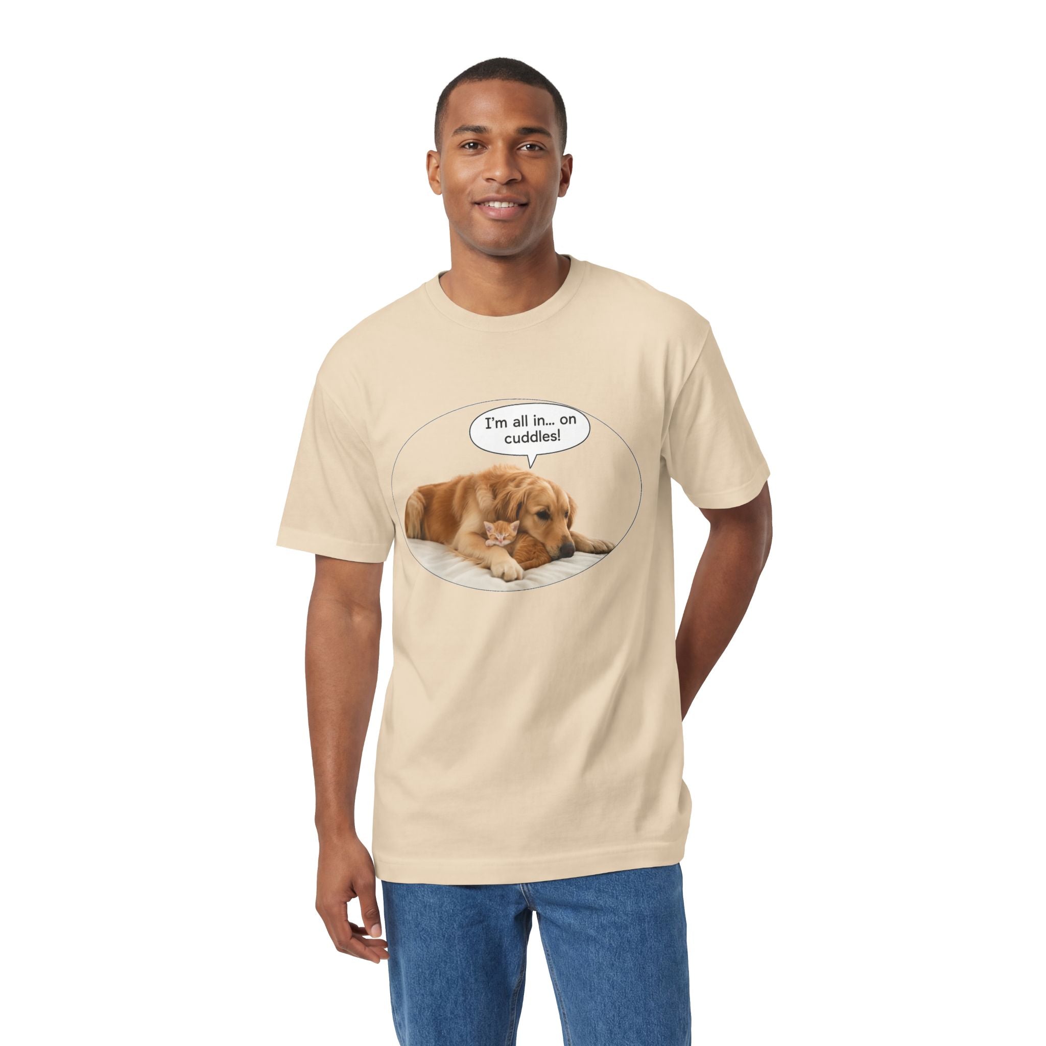 Cute Puppy 'I'm all in… on cuddles!' Graphic Tee