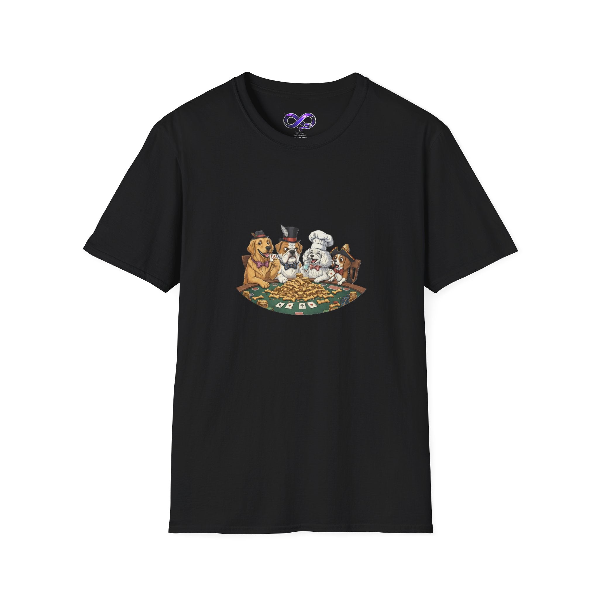 Poker Night Dogs T‑Shirt — Cute Dogs Playing Cards Graphic Tee