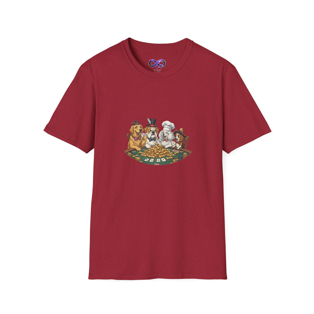 Poker Night Dogs T‑Shirt — Cute Dogs Playing Cards Graphic Tee