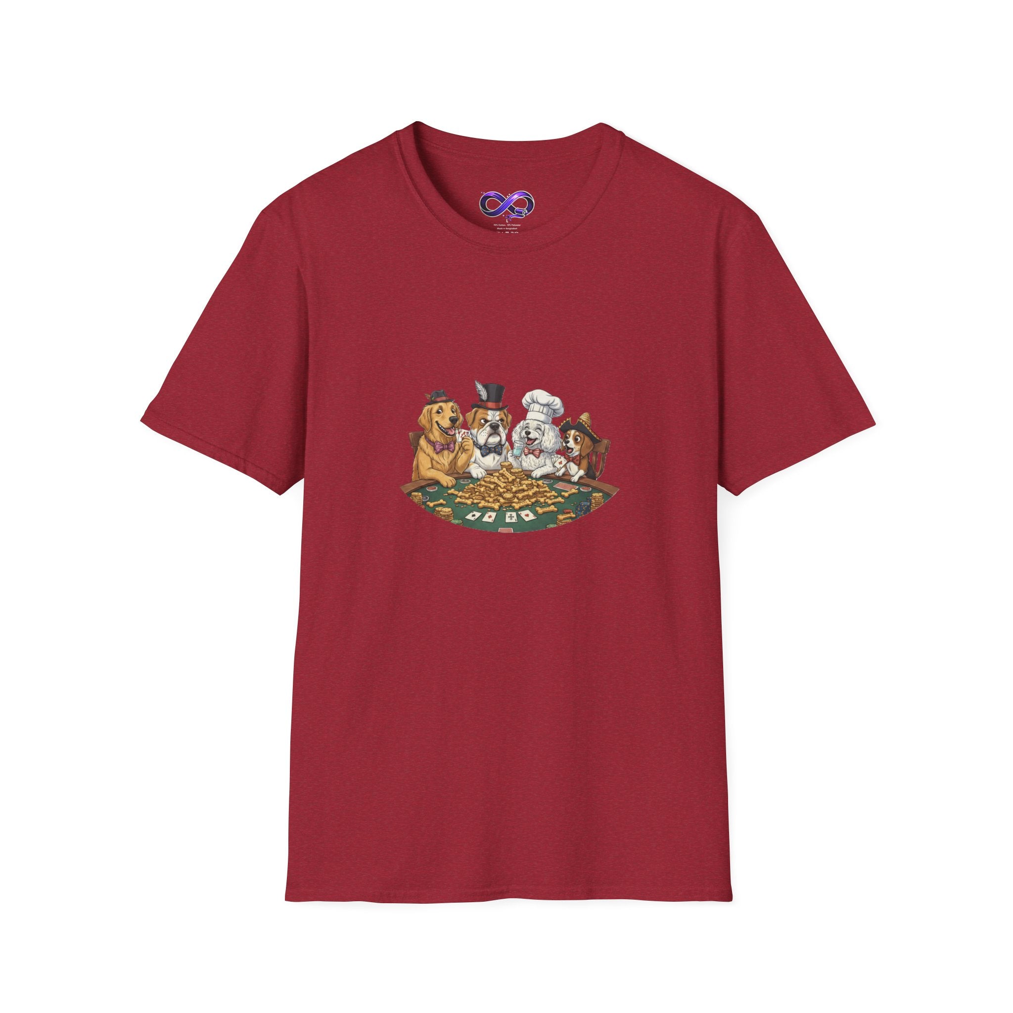 Poker Night Dogs T‑Shirt — Cute Dogs Playing Cards Graphic Tee