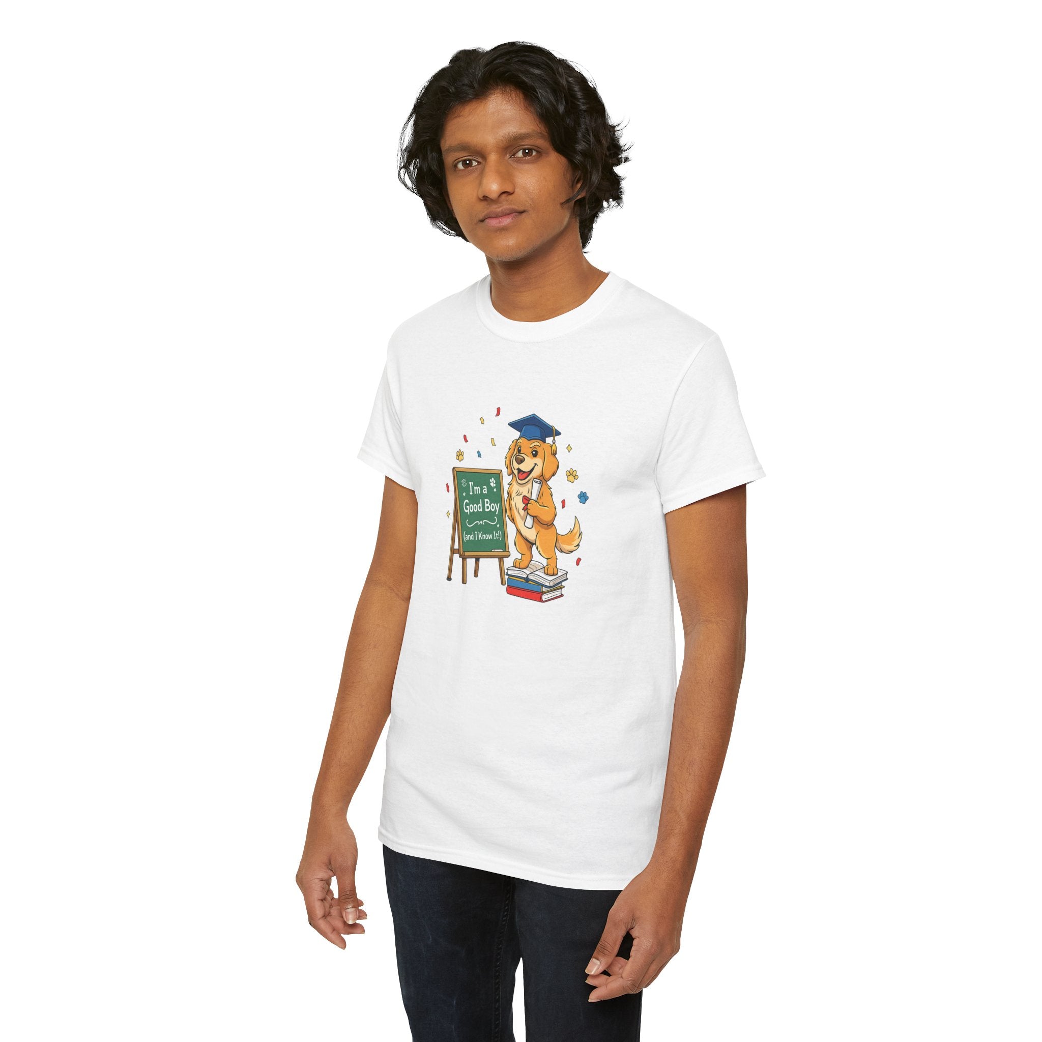 Graduation Golden Retriever T-Shirt — "I’m a Good Boy And I Graduated" Cute Grad Dog Tee