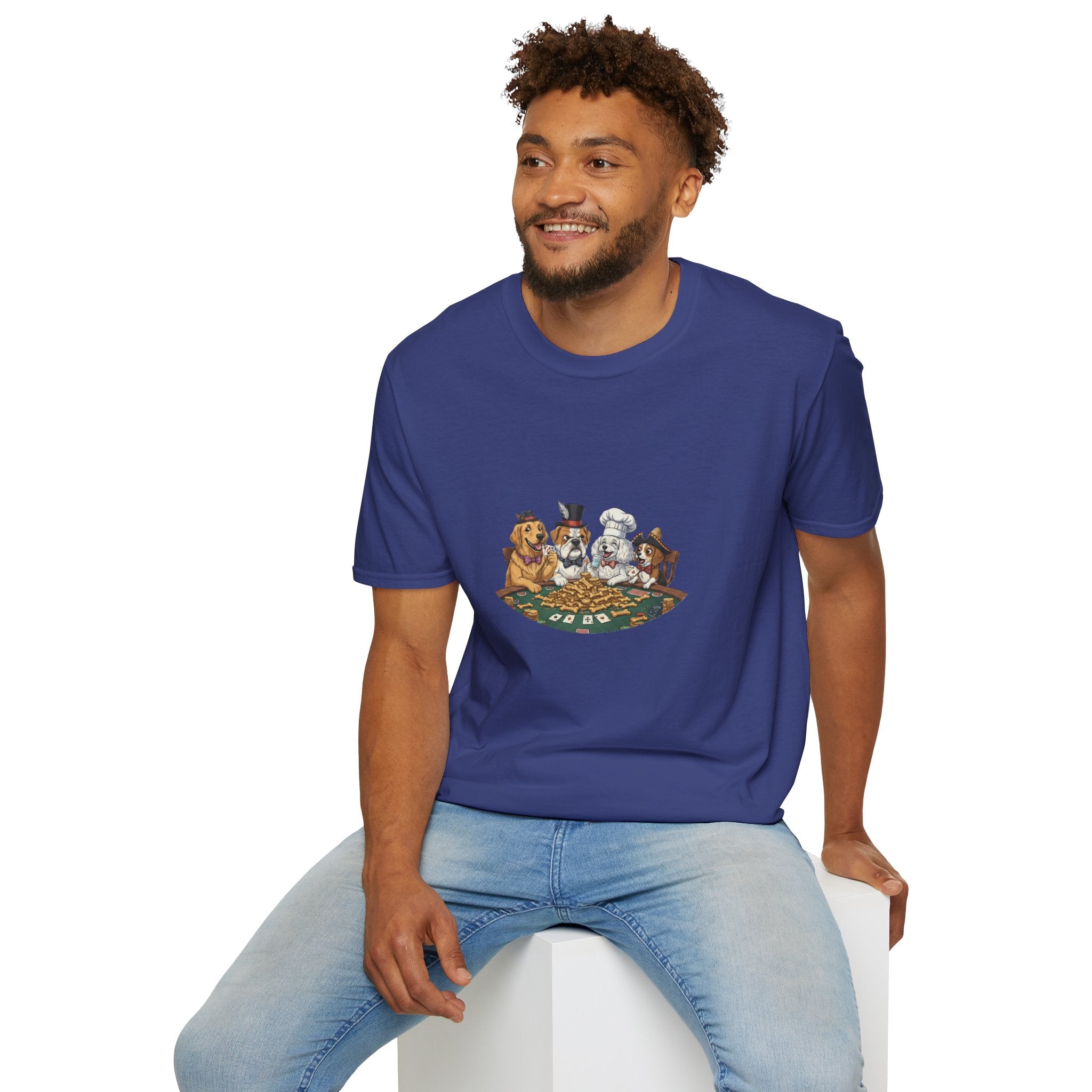 Poker Night Dogs T‑Shirt — Cute Dogs Playing Cards Graphic Tee