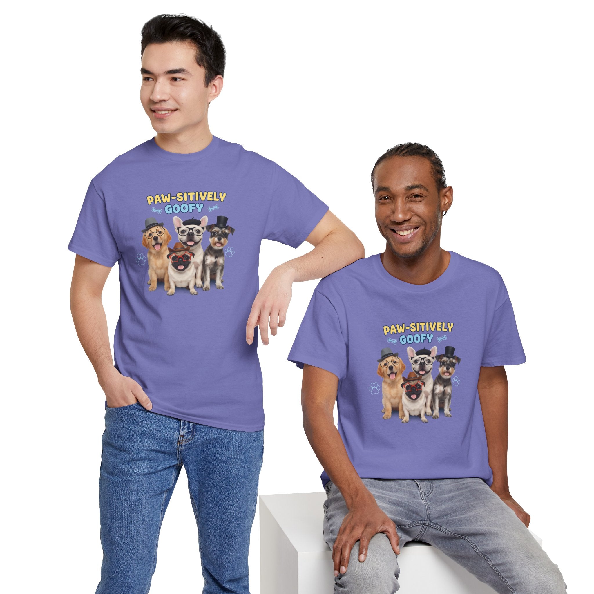 Dog Lovers T‑Shirt — “Paw‑fectly Goofy” Cute Puppy Graphic Tee