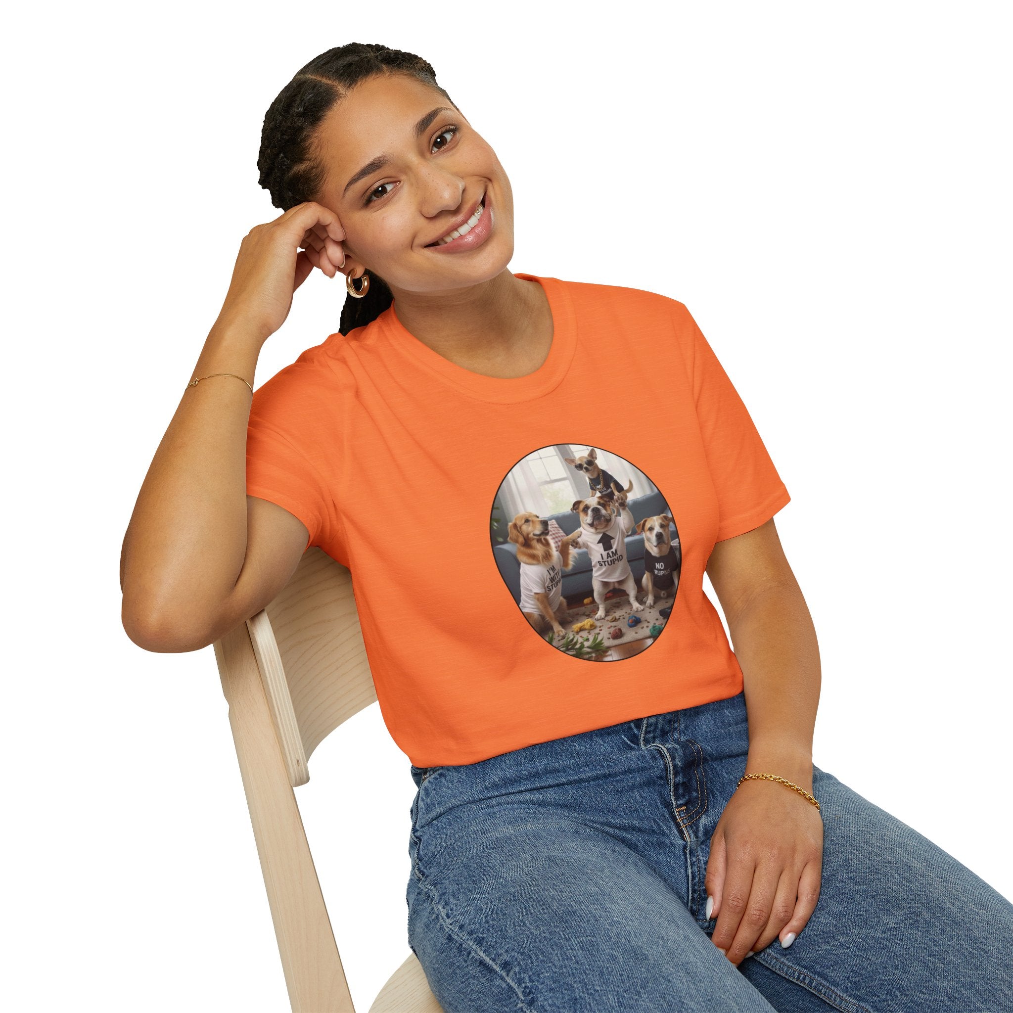 Dog Squad T‑Shirt — Cute Puppies Photo Circle Graphic